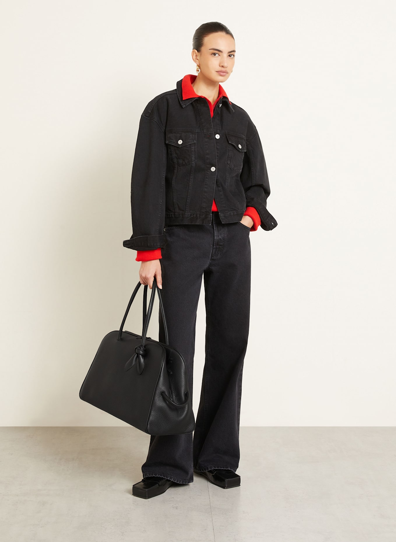 JACQUEMUS Torebka LE GRAND TURISMO: CZARNY