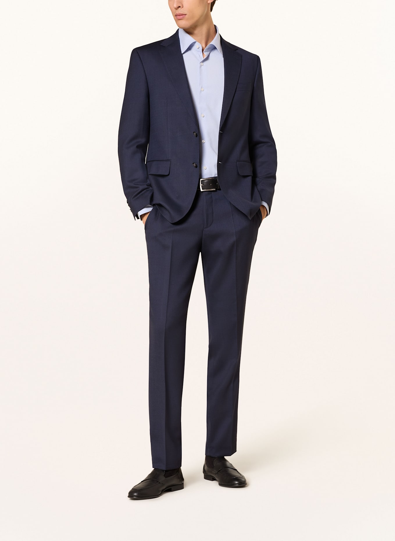 BOSS Hemd HANK Slim Fit: HELLBLAU / WEISS