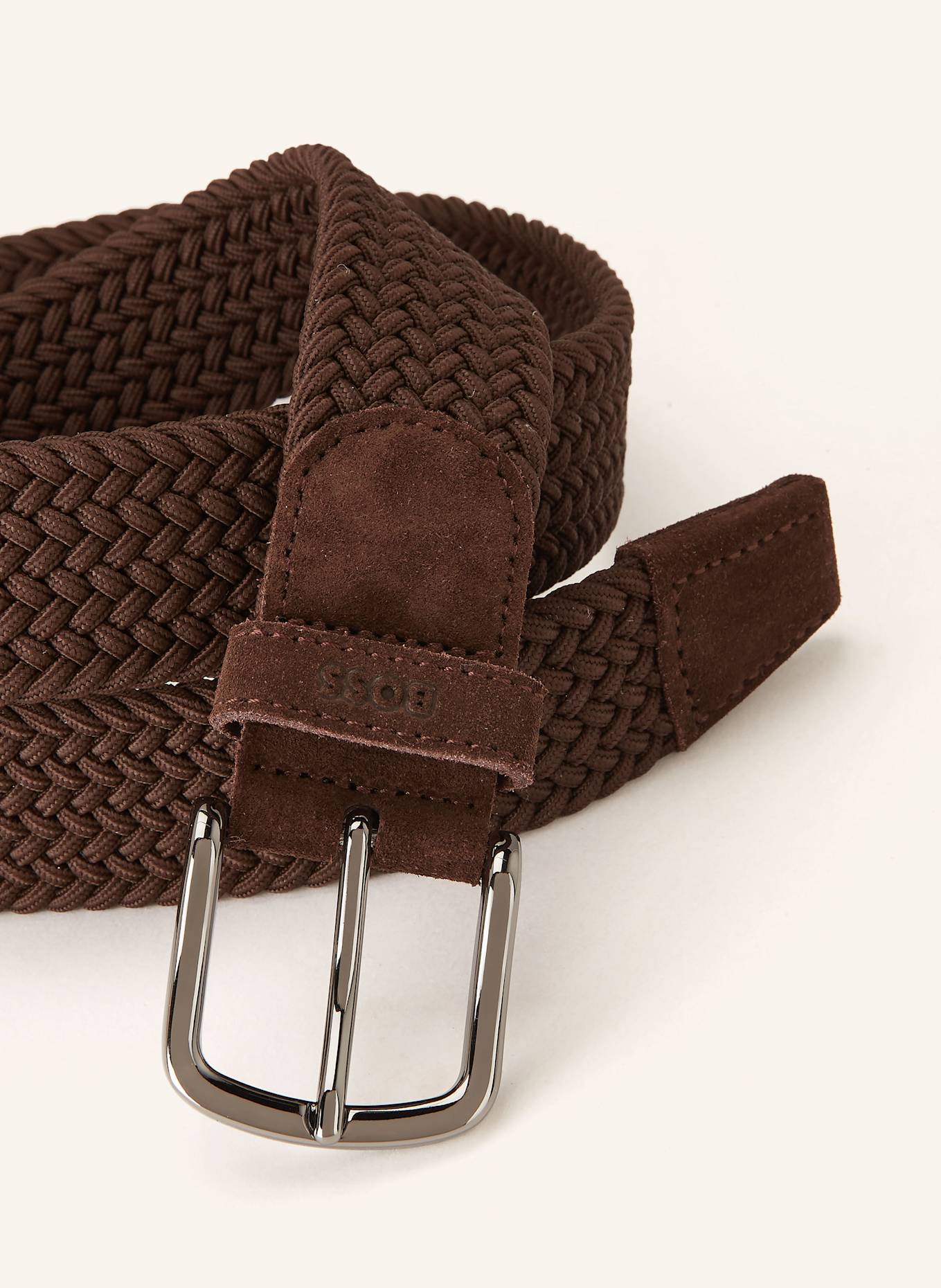 BOSS Flechtgürtel SASH: DUNKELBRAUN