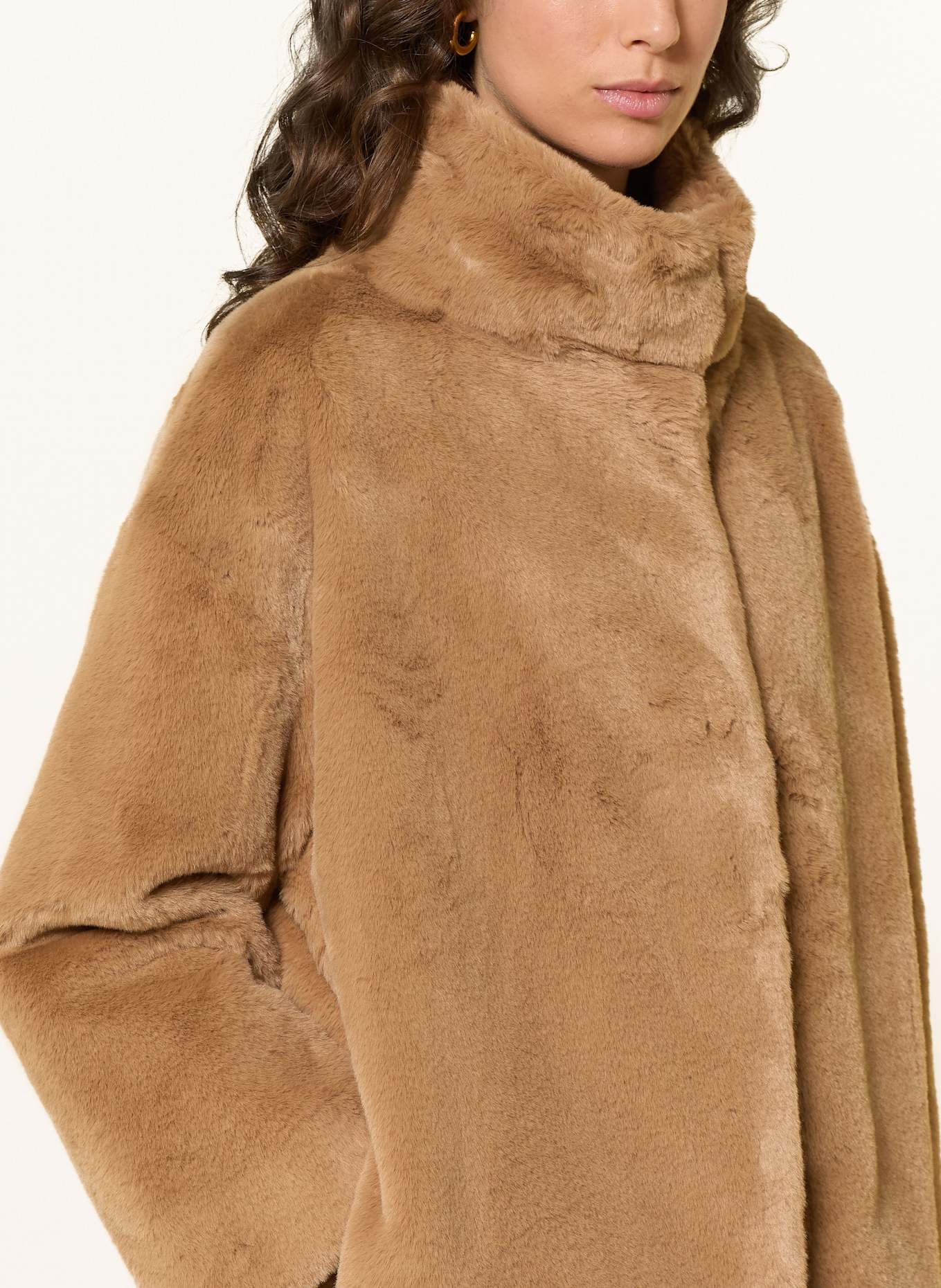 HERNO Kunstpelz-Mantel: HELLBRAUN