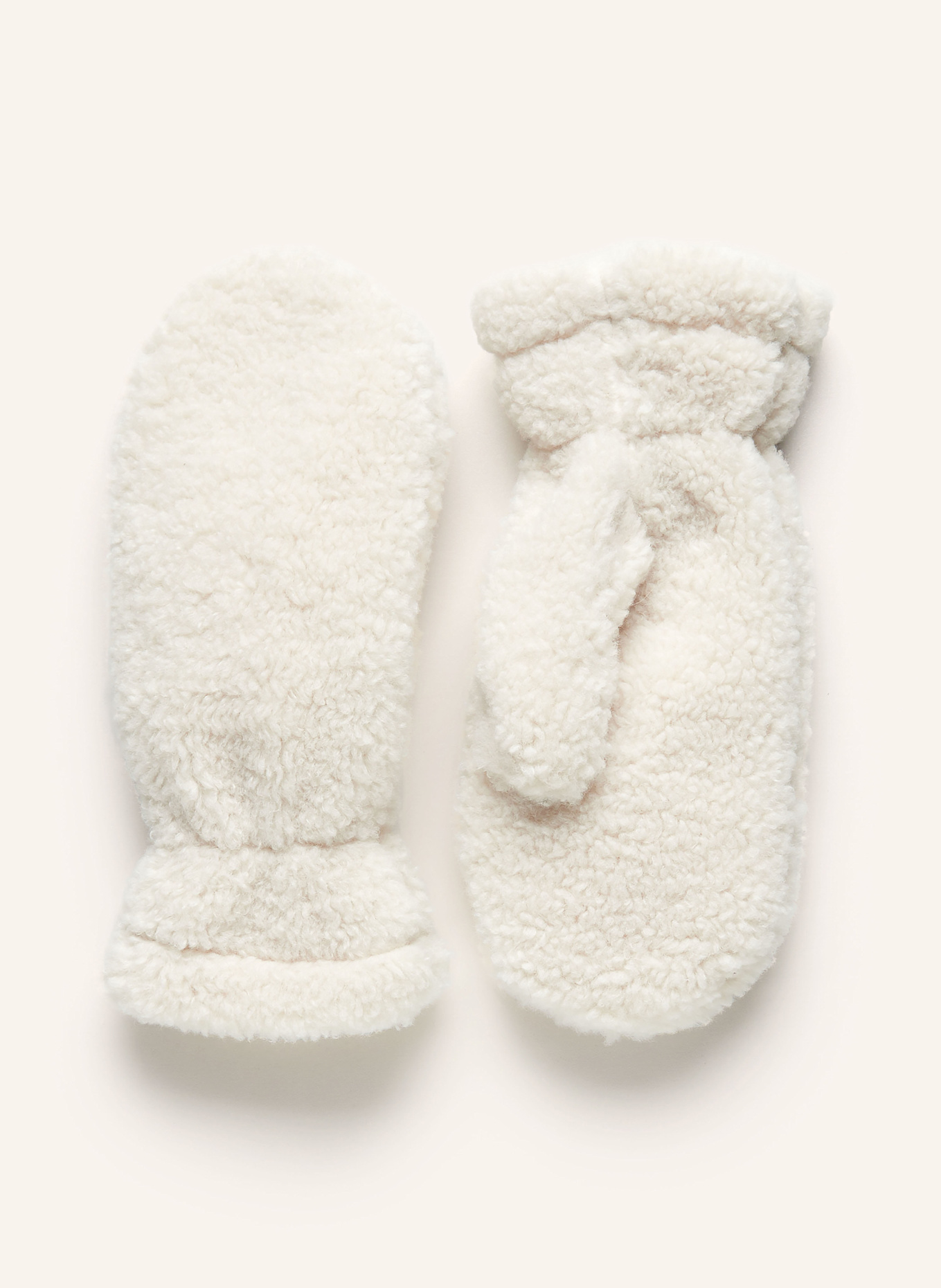 LOEVENICH Handschuhe aus Teddyfell: ECRU