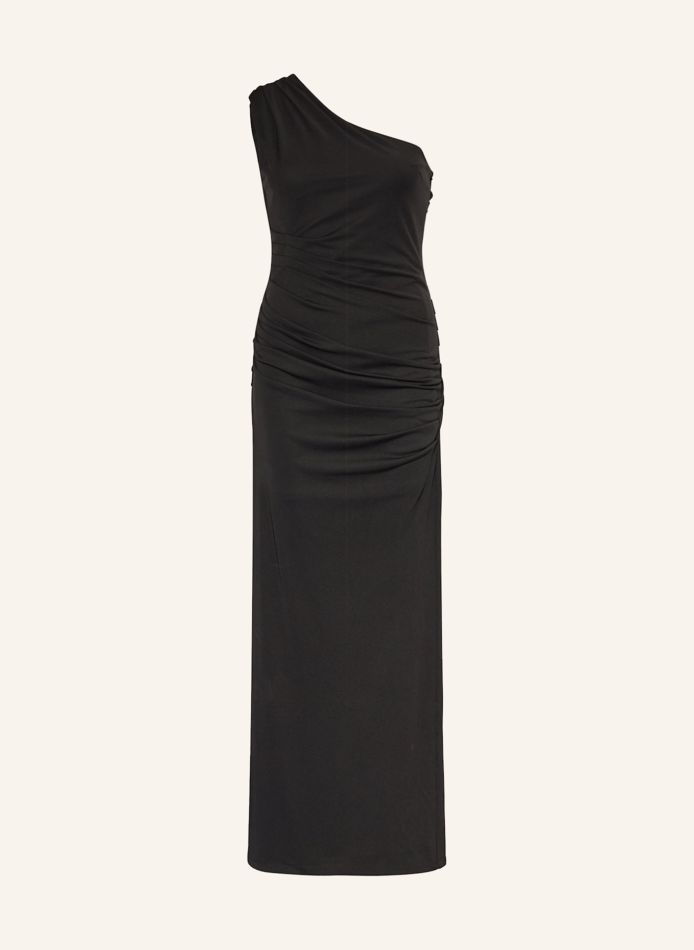 ROTATE One-Shoulder-Kleid: SCHWARZ