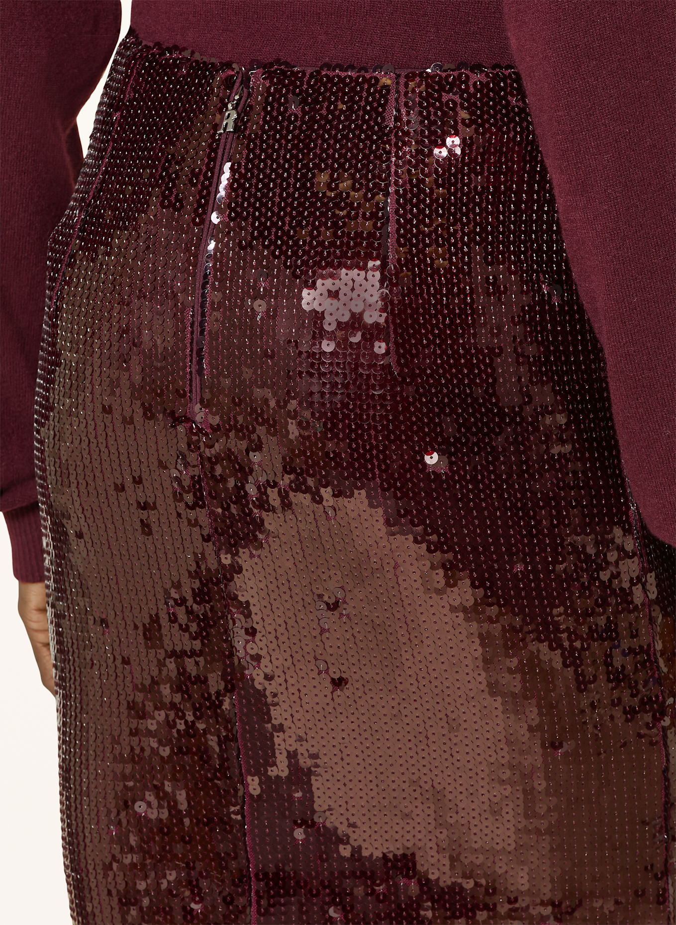 ROTATE Skirt: DARK RED