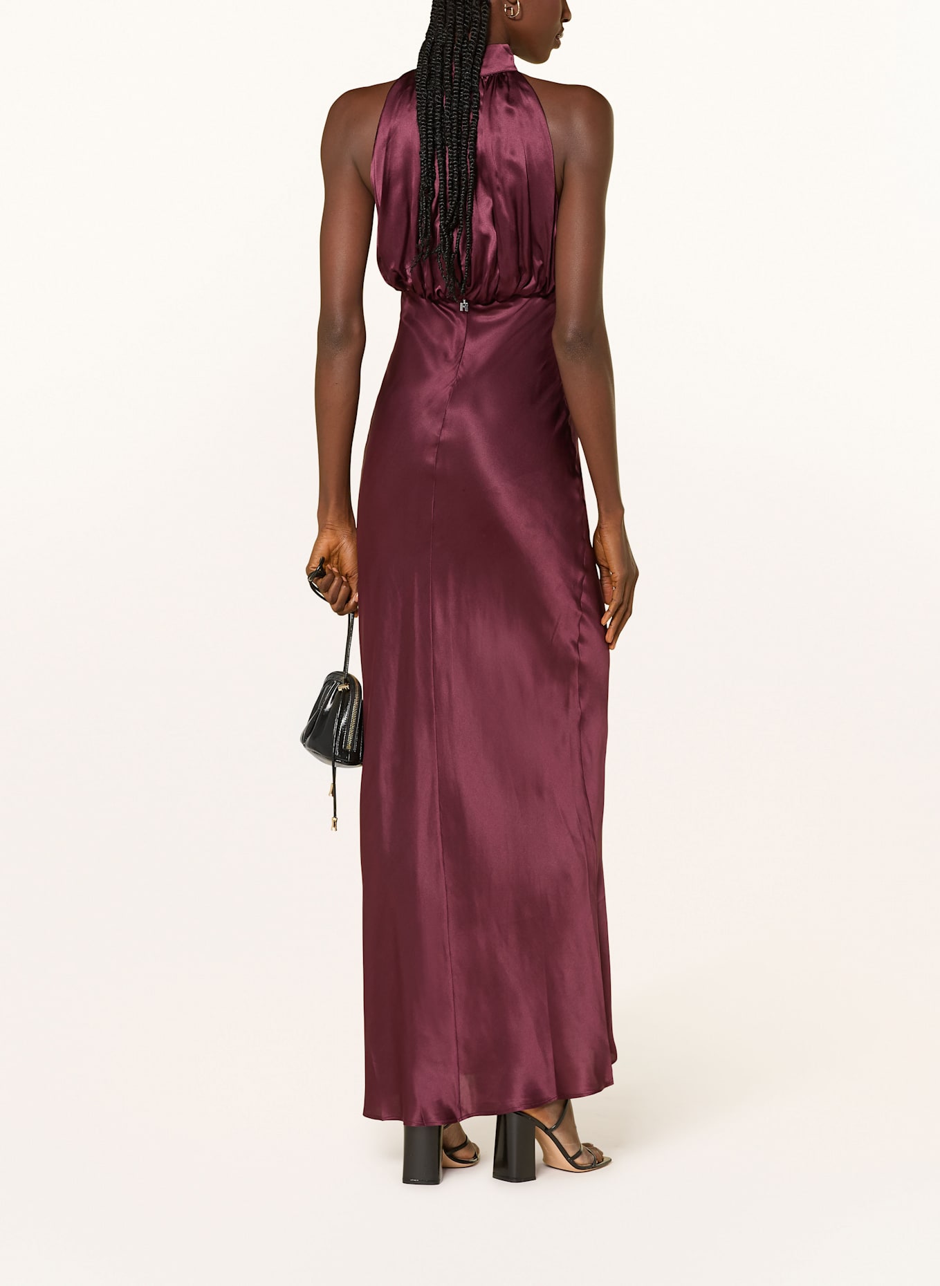 ROTATE Seidenkleid: DUNKELROT