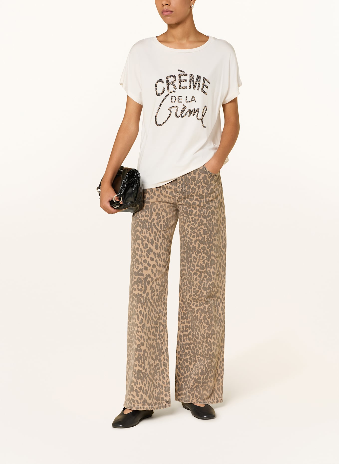 Miss Lagotte T-shirt avec pierres précieuses: BLANC