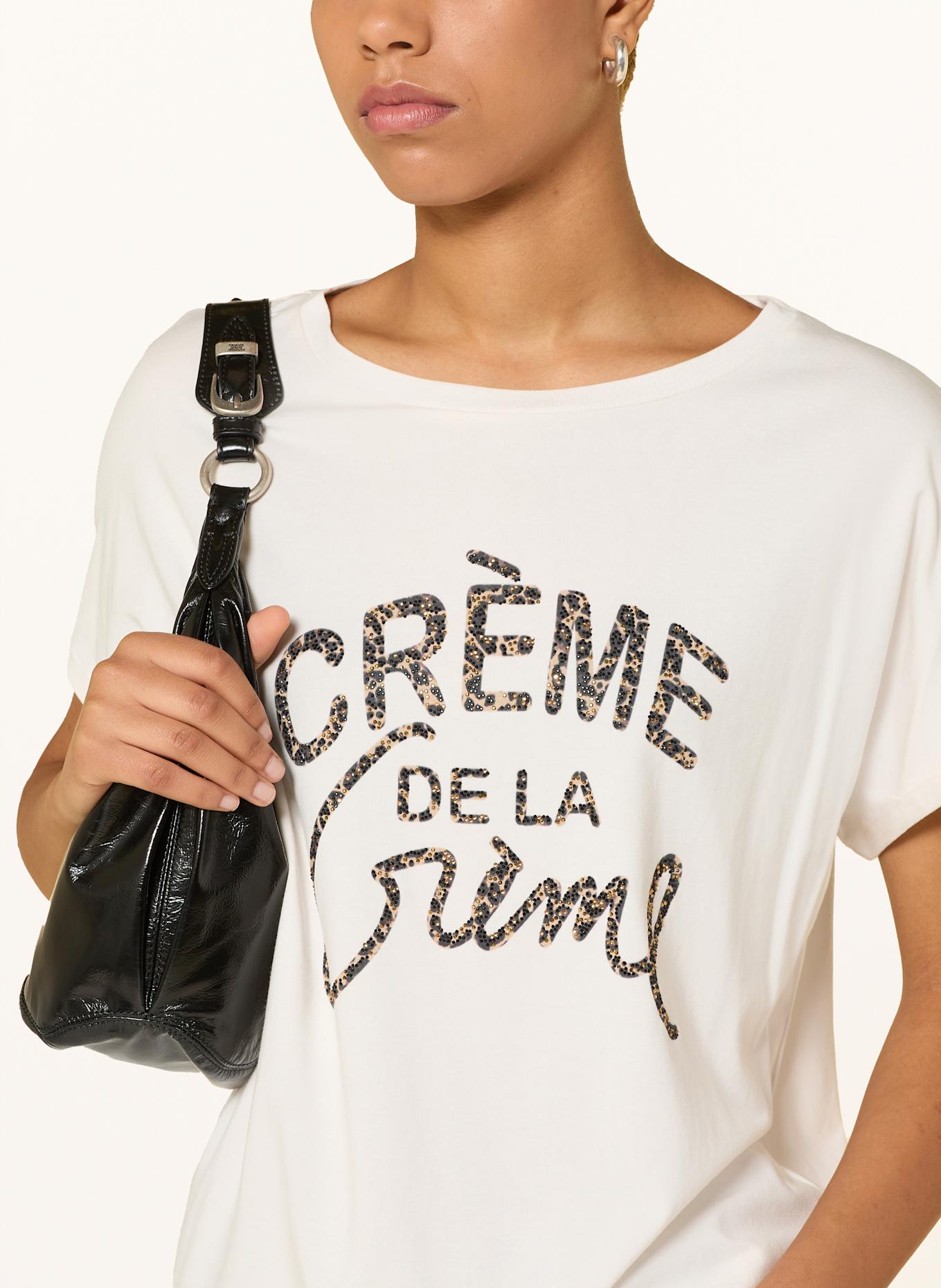 Miss Lagotte T-shirt avec pierres précieuses: BLANC