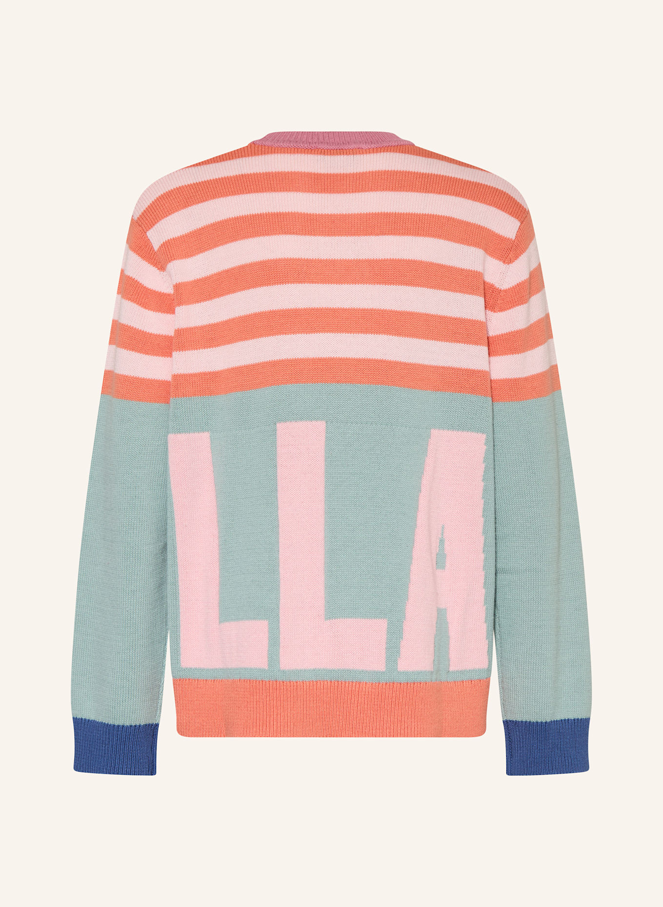 STELLA McCARTNEY KIDS Sweater: ORANGE / NEON TURQUOISE