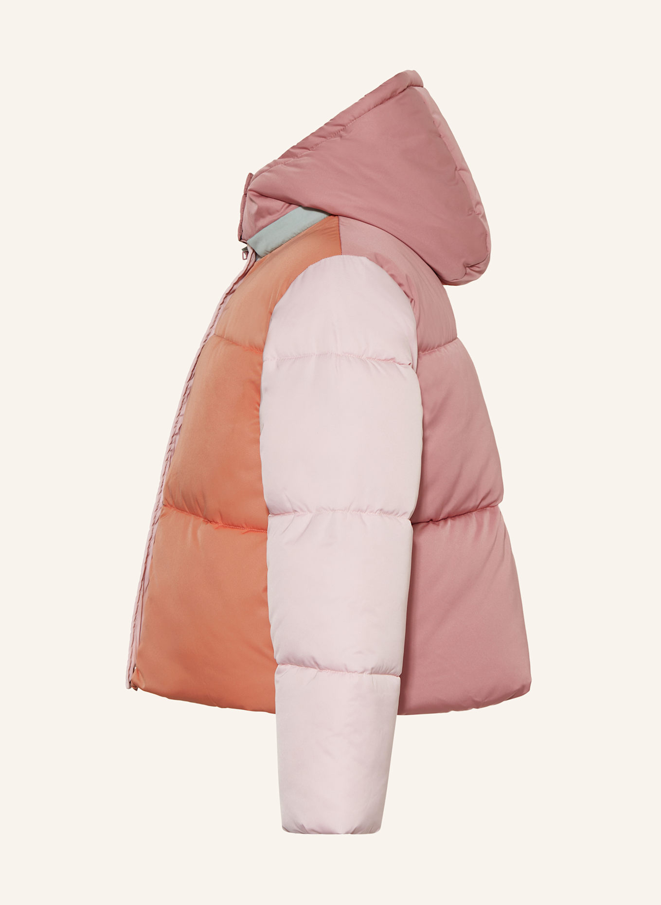 STELLA McCARTNEY KIDS Steppjacke mit abnehmbarer Kapuze: HELLROSA / ORANGE