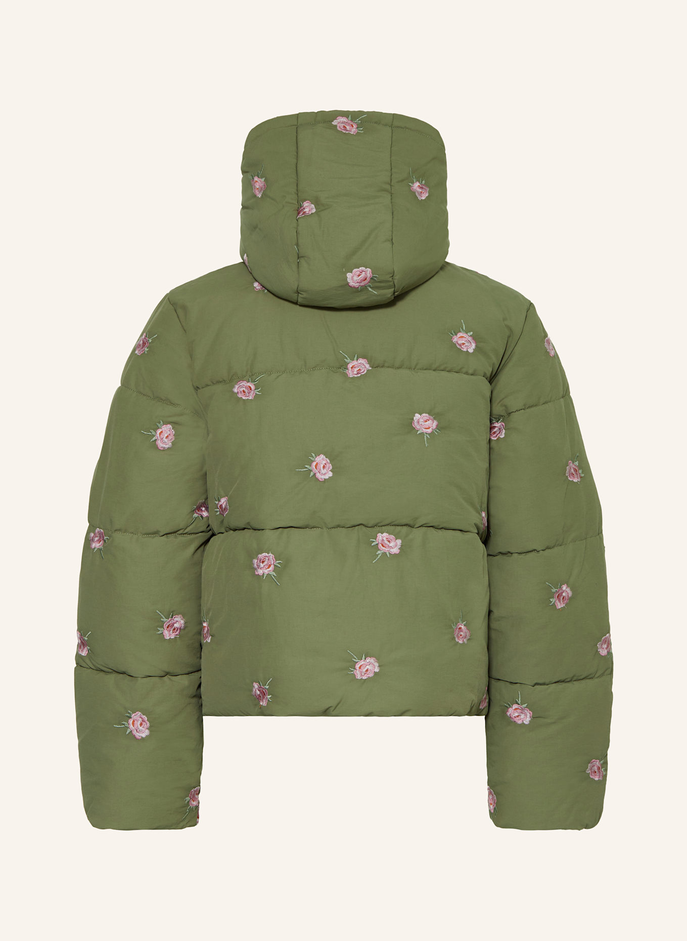 STELLA McCARTNEY KIDS Steppjacke mit abnehmbarer Kapuze: HELLGRÜN / HELLROSA
