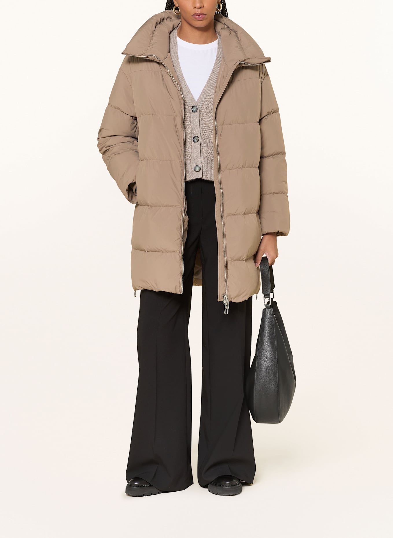 DUNO Daunenmantel SHIVA: HELLBRAUN