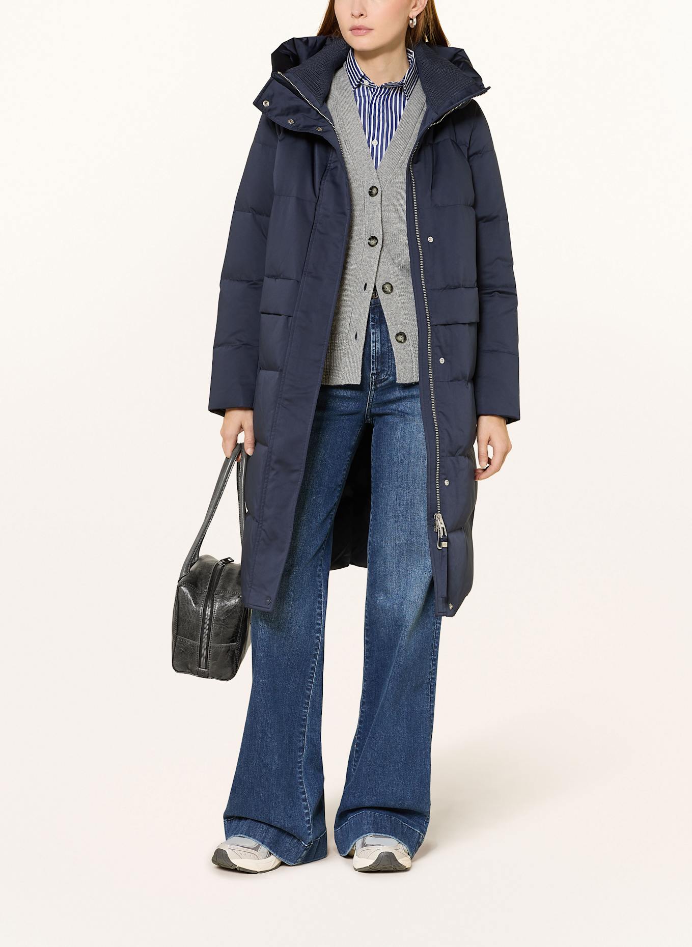 DUNO Daunenmantel SHEGAN: DUNKELBLAU