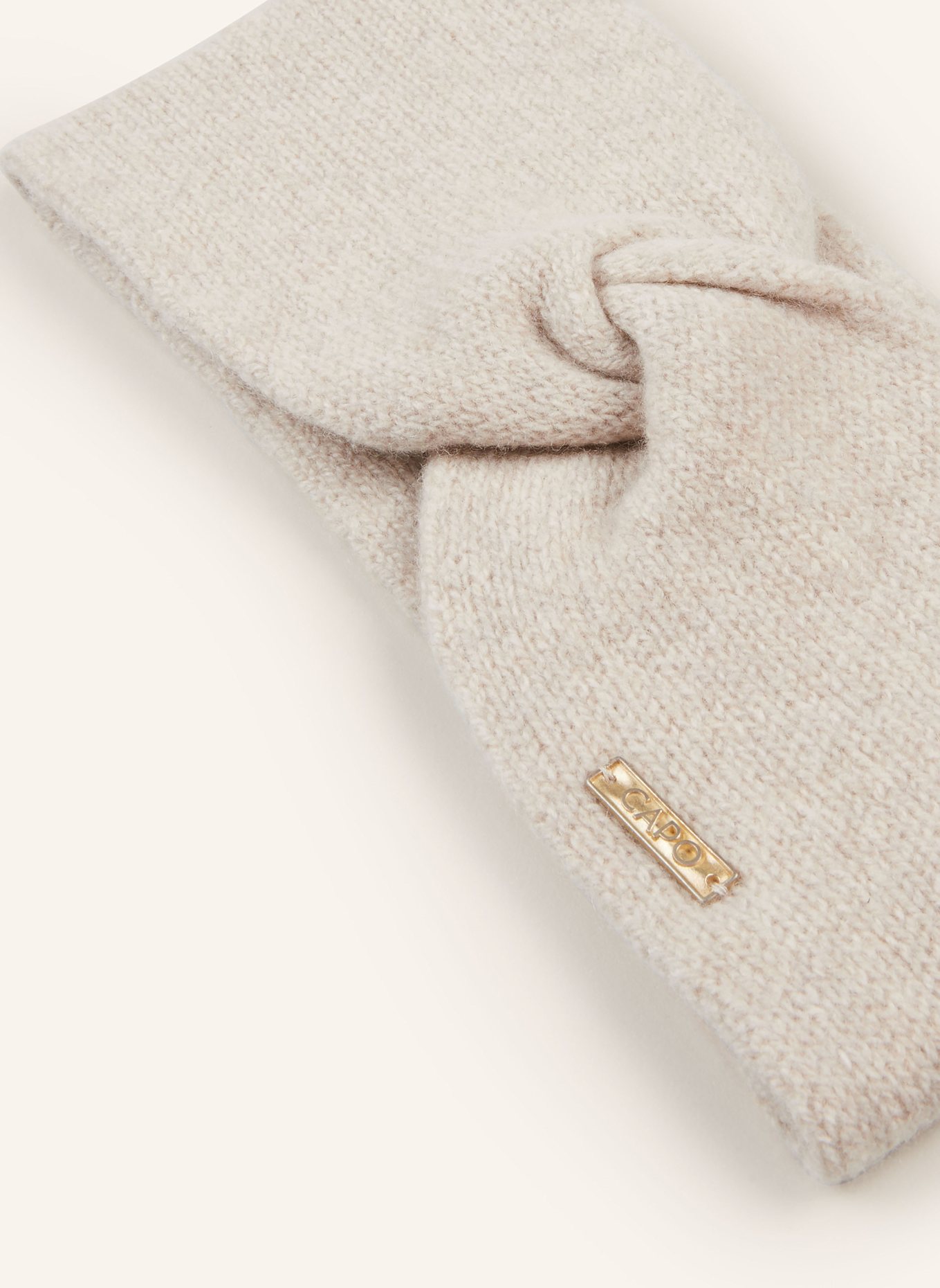 CAPO Stirnband mit Cashmere: BEIGE