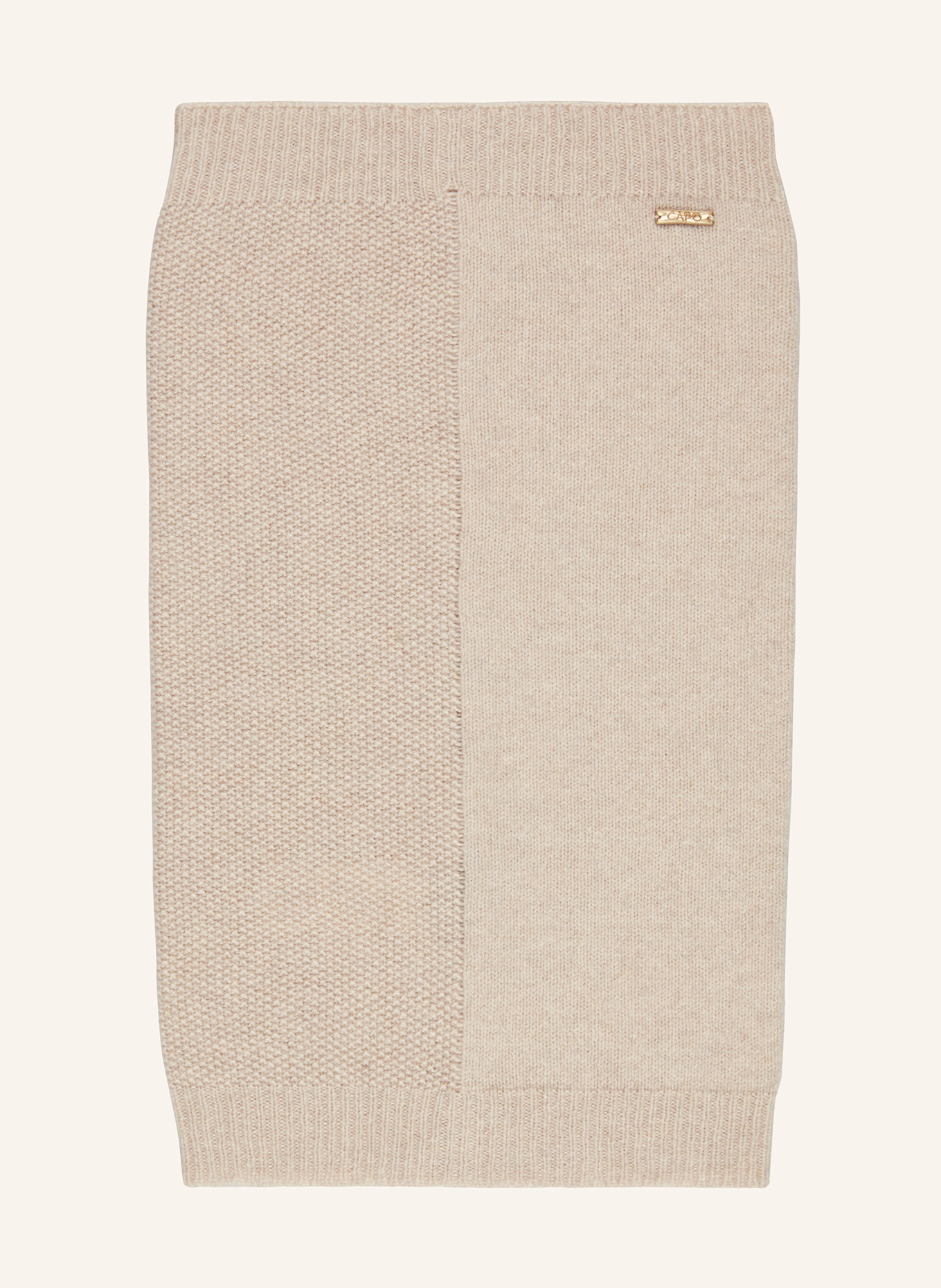 CAPO Loop-Schal mit Cashmere: BEIGE