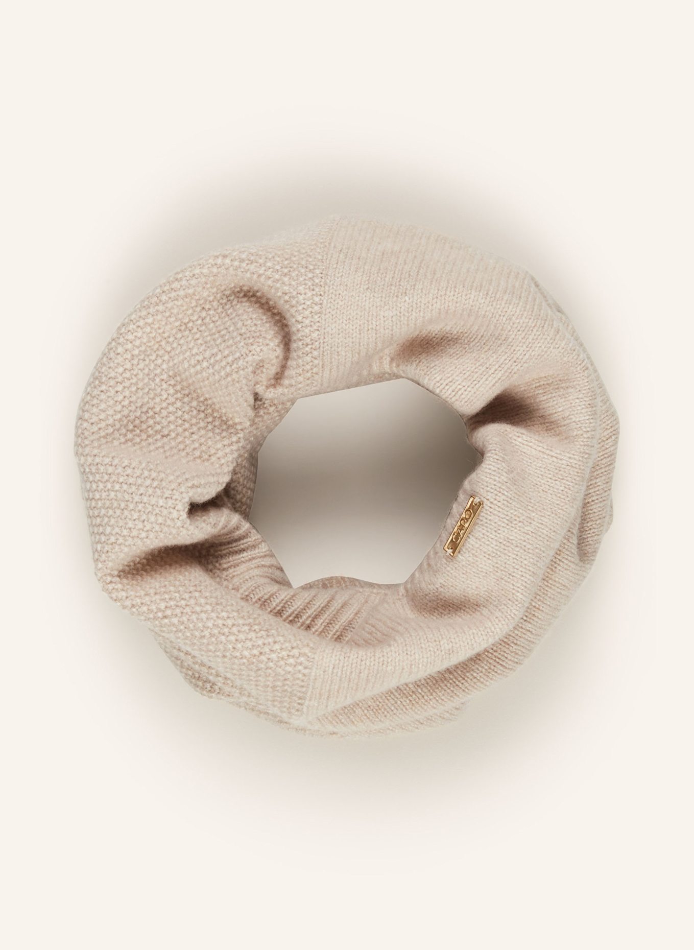 CAPO Loop-Schal mit Cashmere: BEIGE