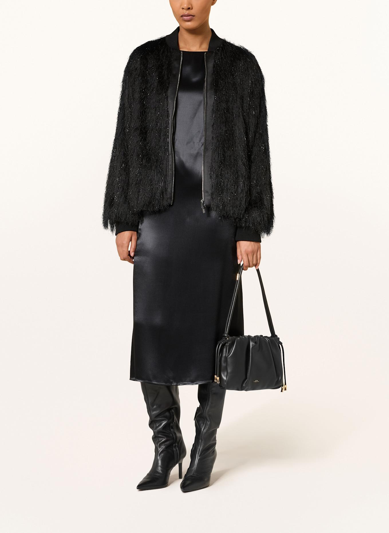 PESERICO Blouson mit Glitzergarn: SCHWARZ