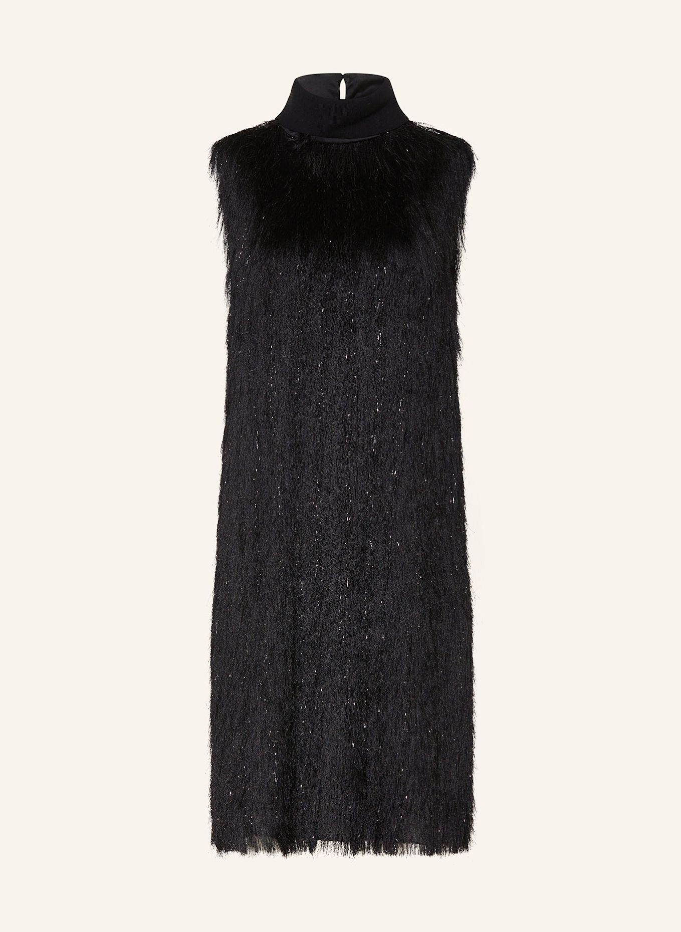 PESERICO Kleid mit Glitzergarn: SCHWARZ