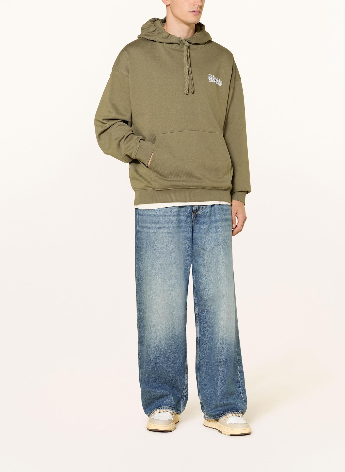 HUGO Oversized-Hoodie NYROHOOD: OLIV