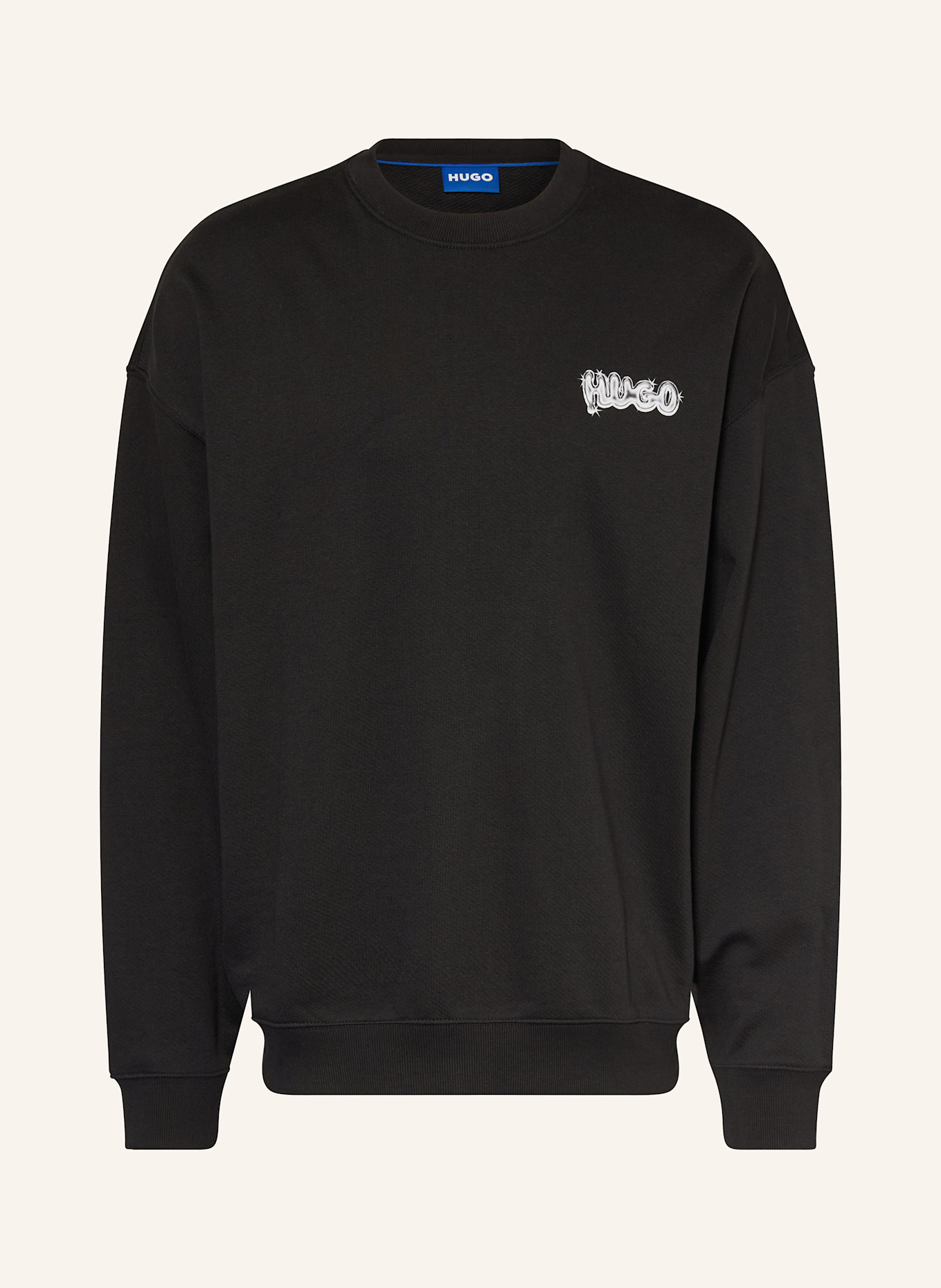 HUGO Sweatshirt NYROCREW: SCHWARZ