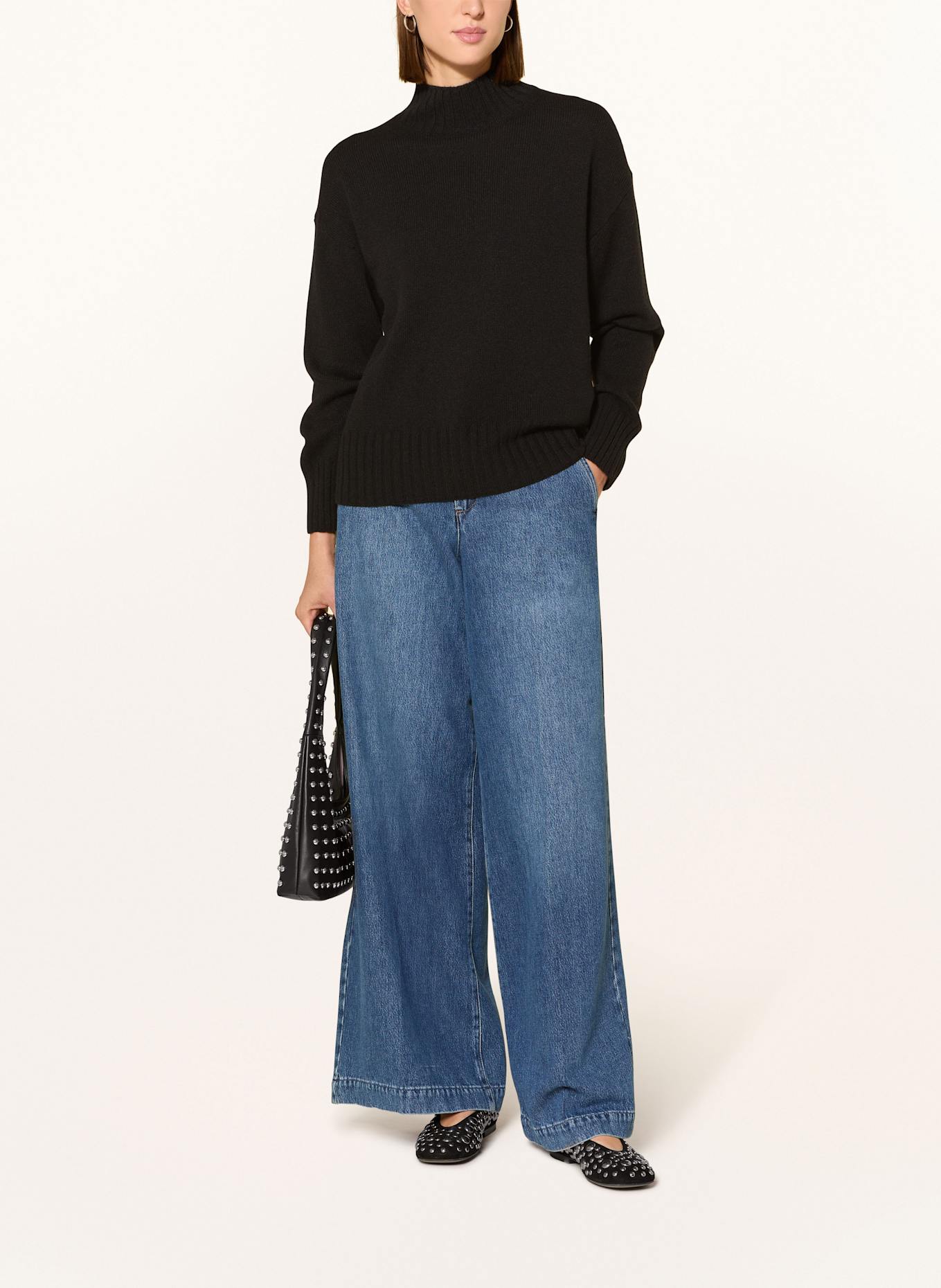 MAERZ MUENCHEN Rollkragenpullover: SCHWARZ