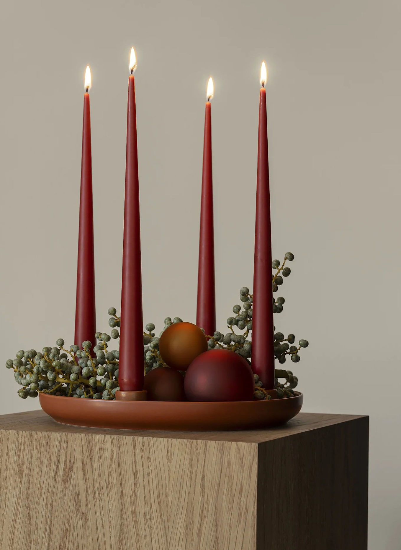 blomus 4er-Set Dekoanhänger JUHLA: DUNKELROT