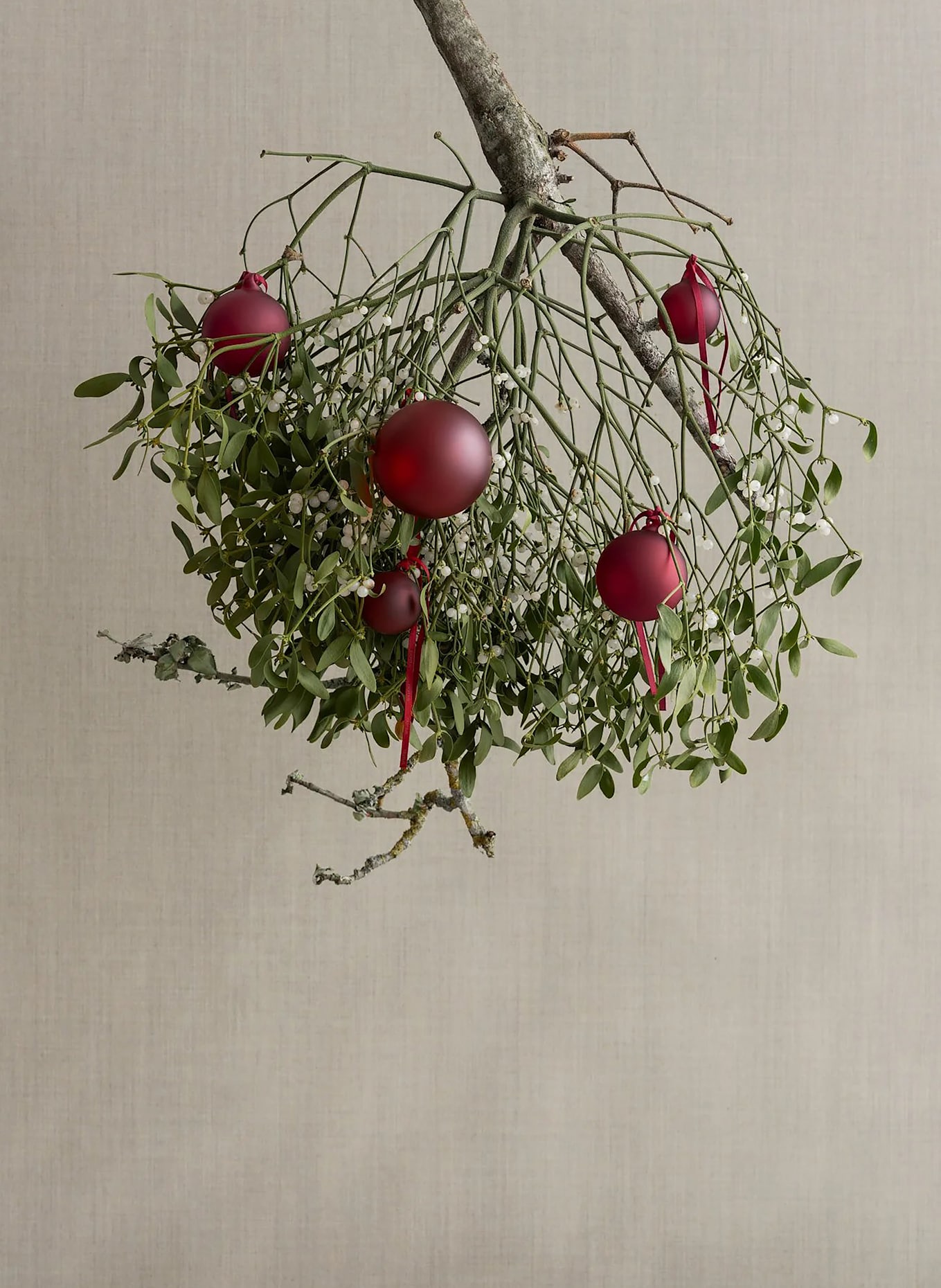 blomus 4er-Set Dekoanhänger JUHLA: DUNKELROT