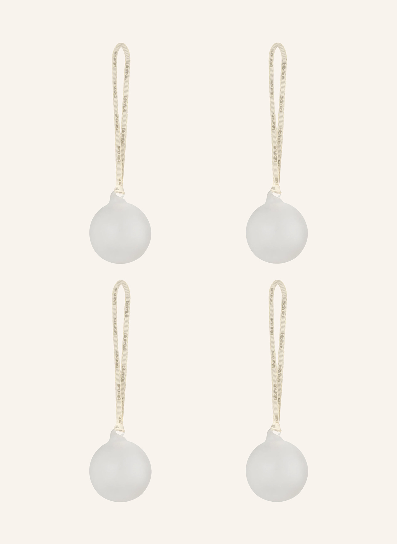 blomus 4er-Set Weihnachtskugeln JUHLA: WEISS