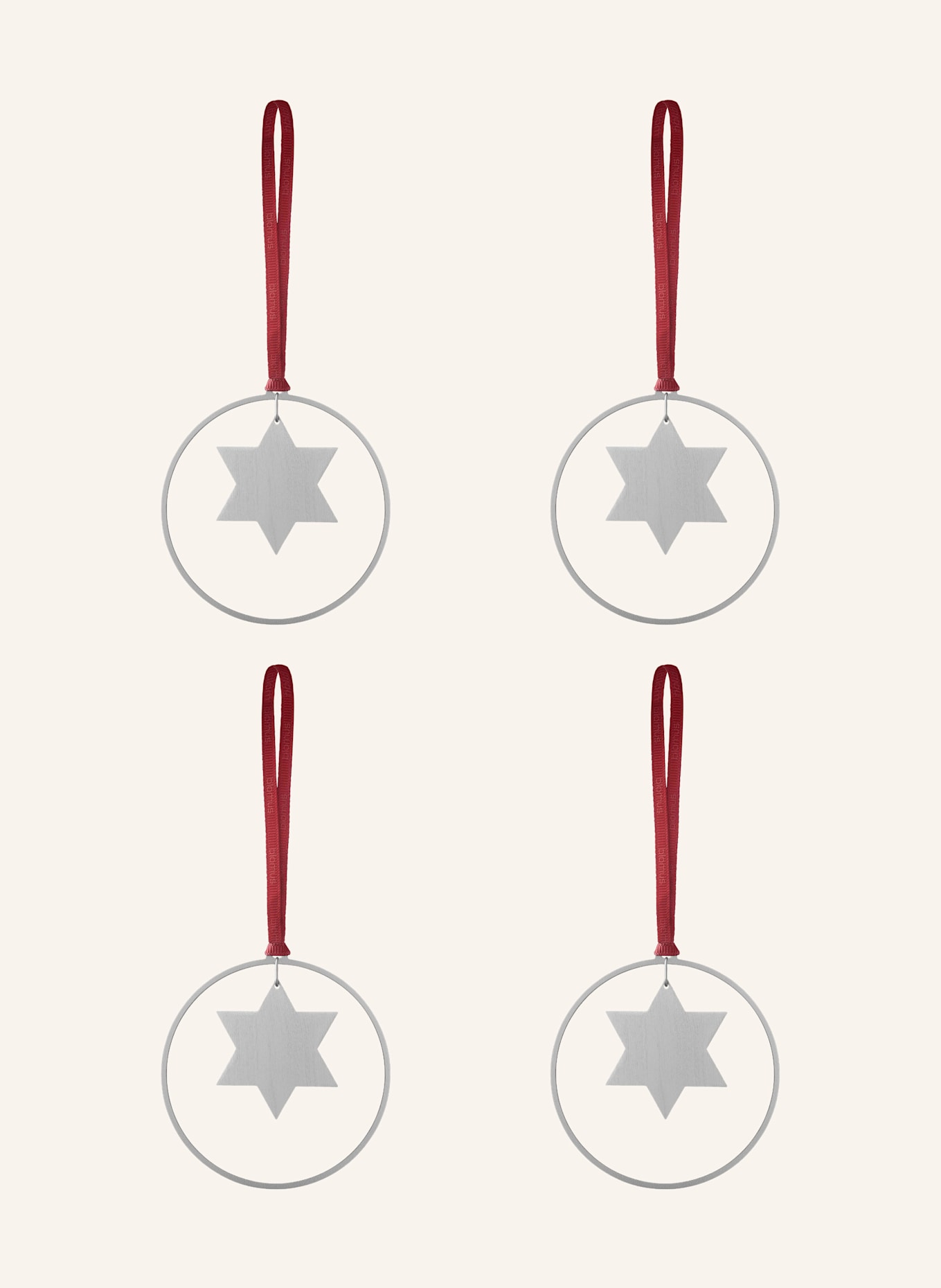 blomus 4er-Set Dekoanhänger KITAI: SILBER