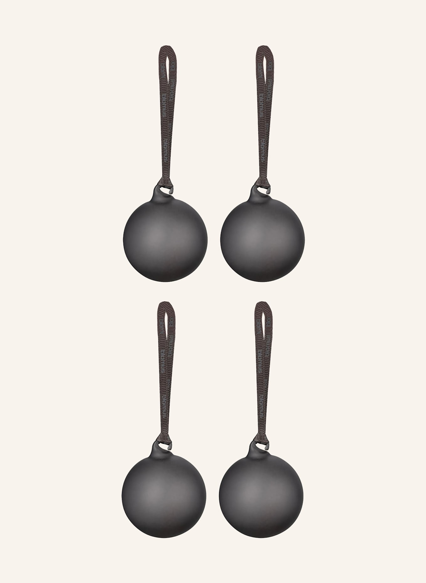 blomus 4er-Set Weihnachtskugeln JUHLA: DUNKELBRAUN