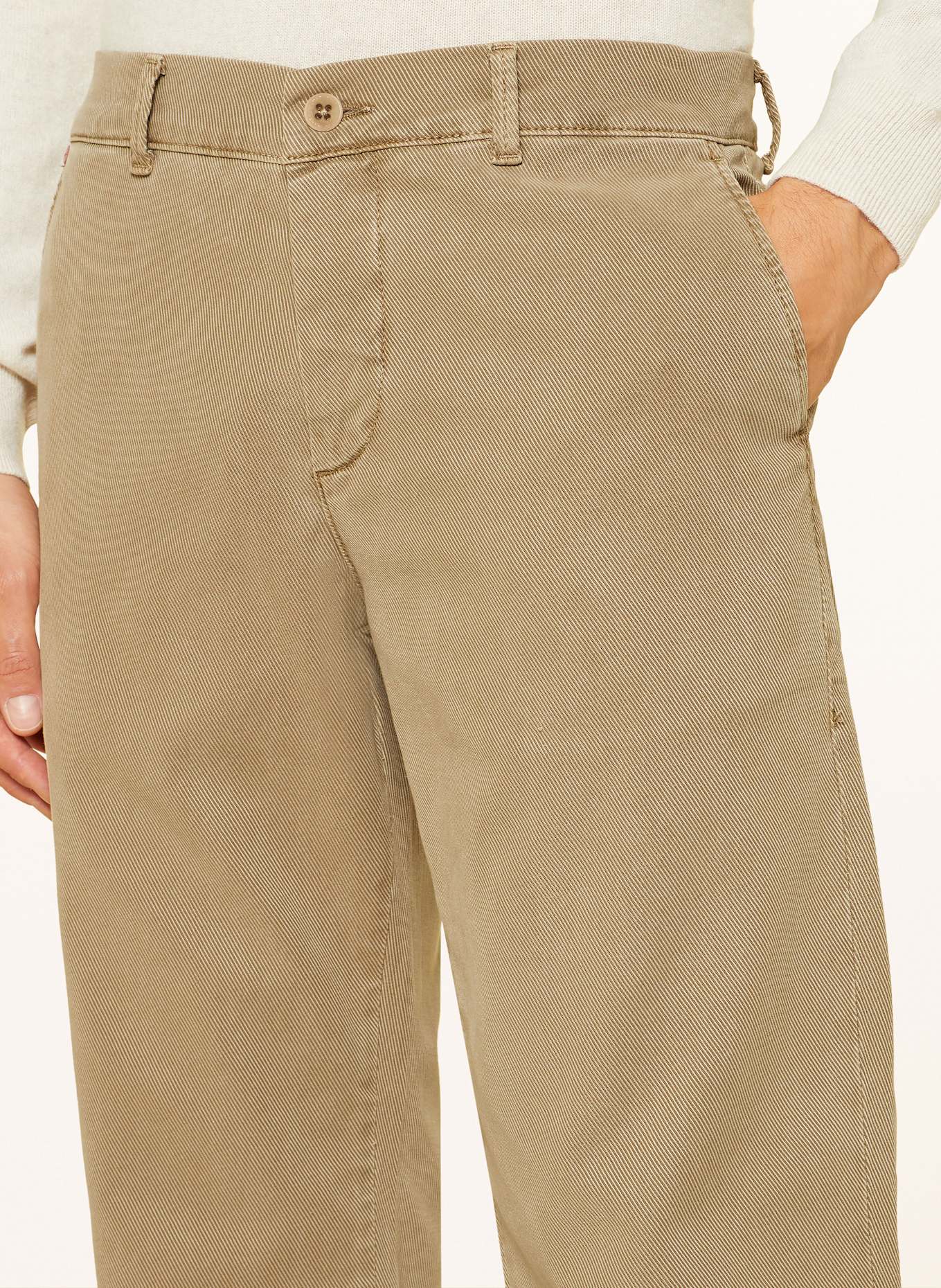 MAC Chino DEAN WORKER Tapered Fit: OLIV