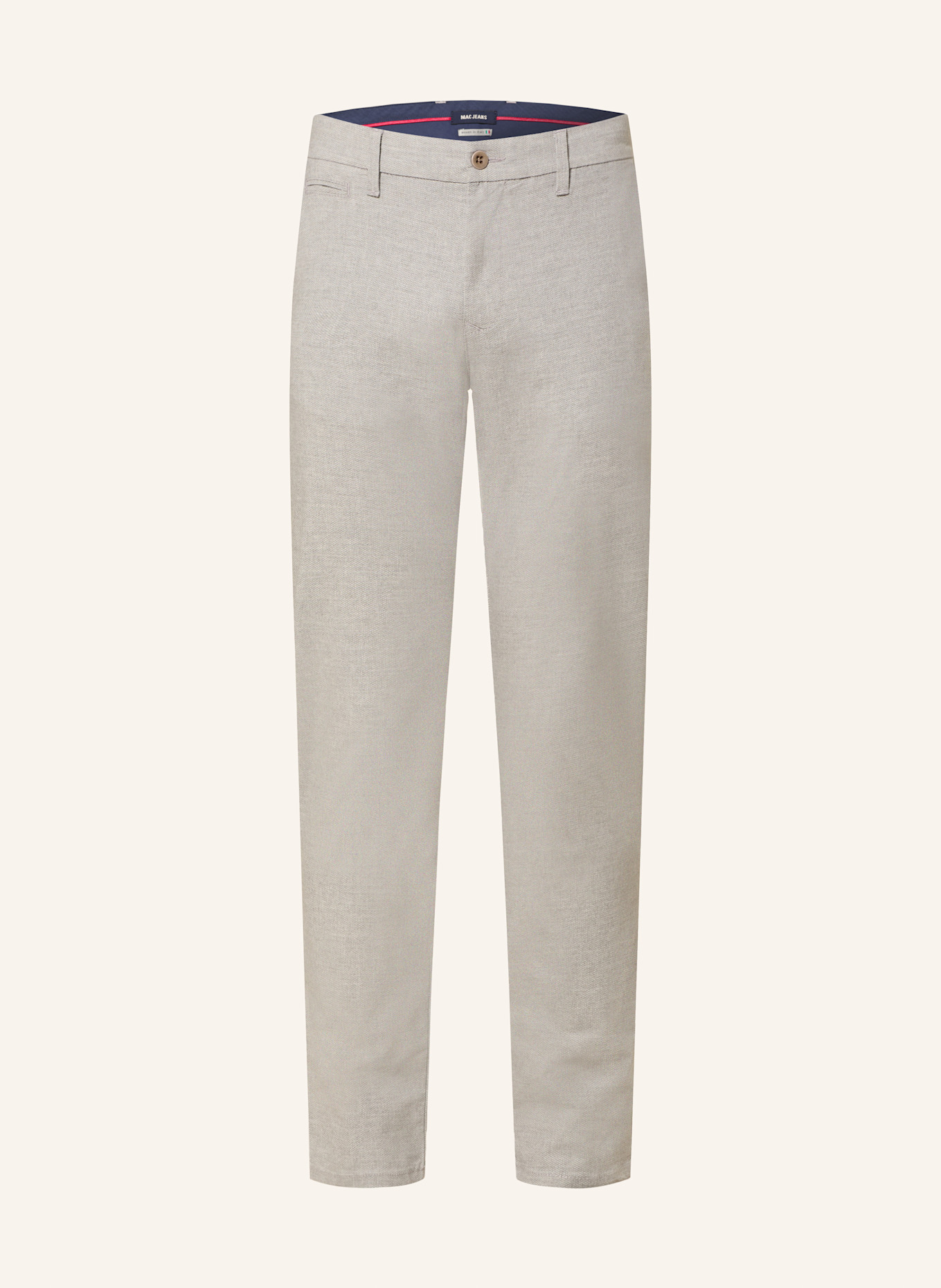 MAC Chino LENNOX Extra Slim Fit: HELLGRAU