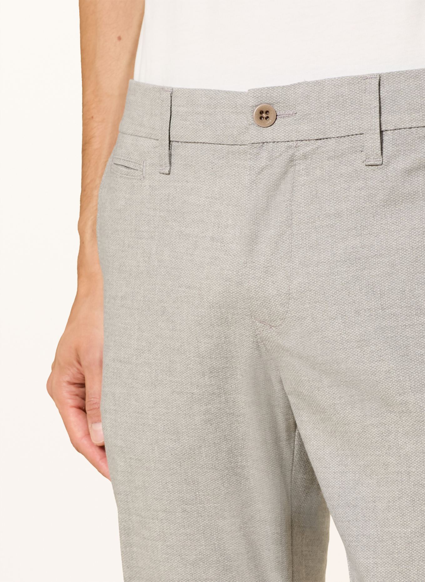 MAC Chino LENNOX Extra Slim Fit: HELLGRAU