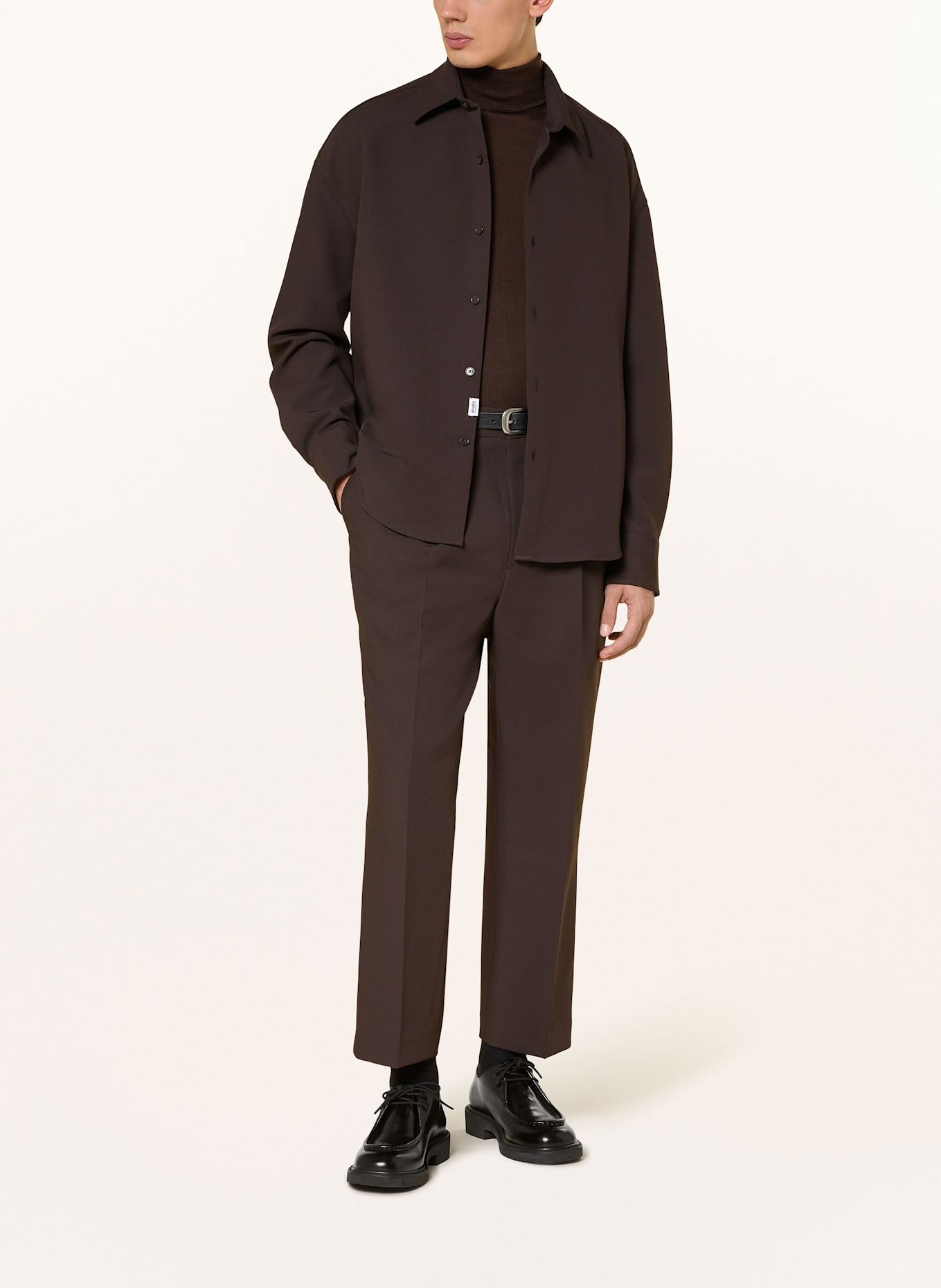 studio seidensticker Hemd STUDIO Regular Fit: DUNKELBRAUN