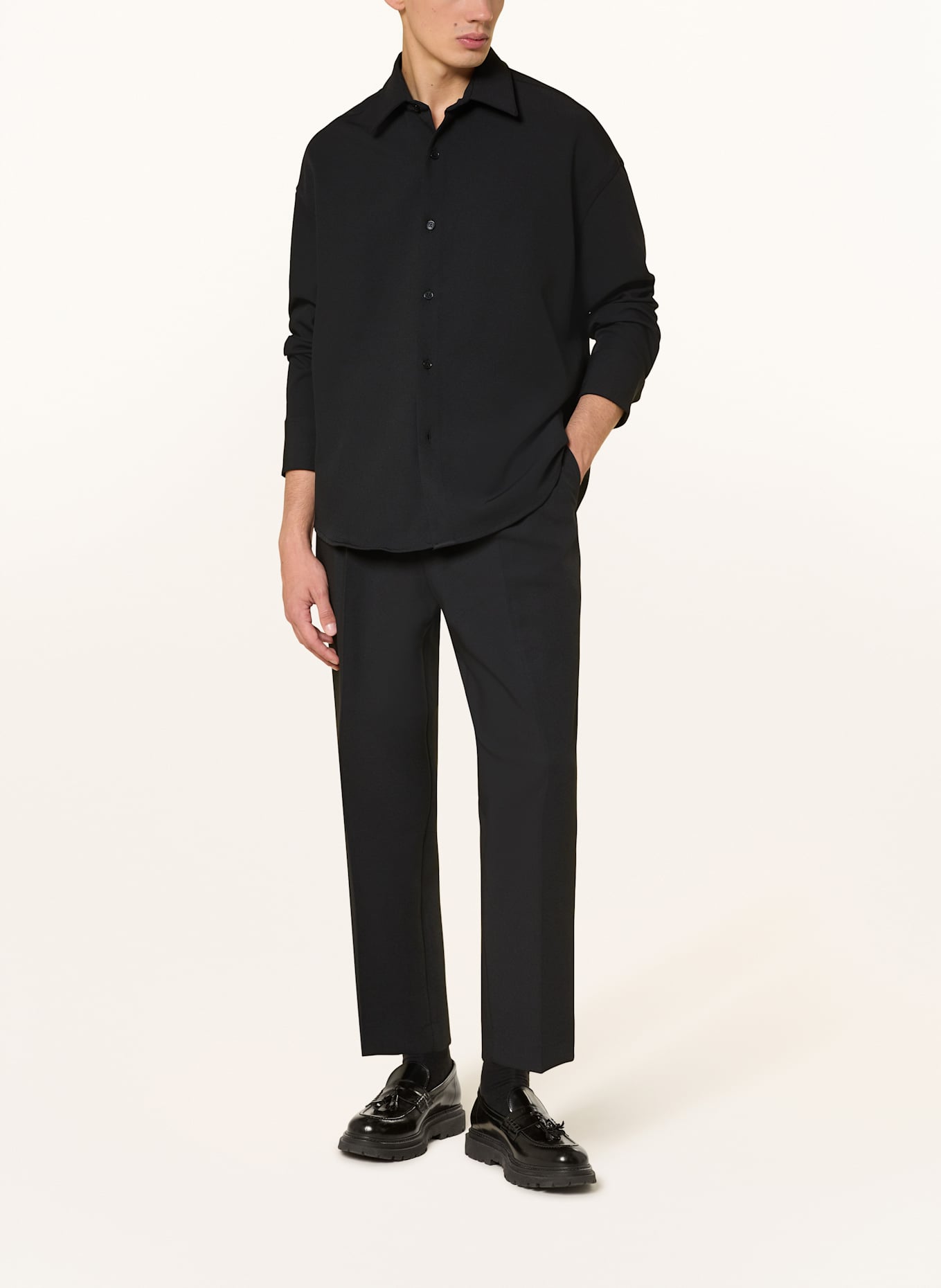 studio seidensticker Chino STUDIO Relaxed Fit: SCHWARZ