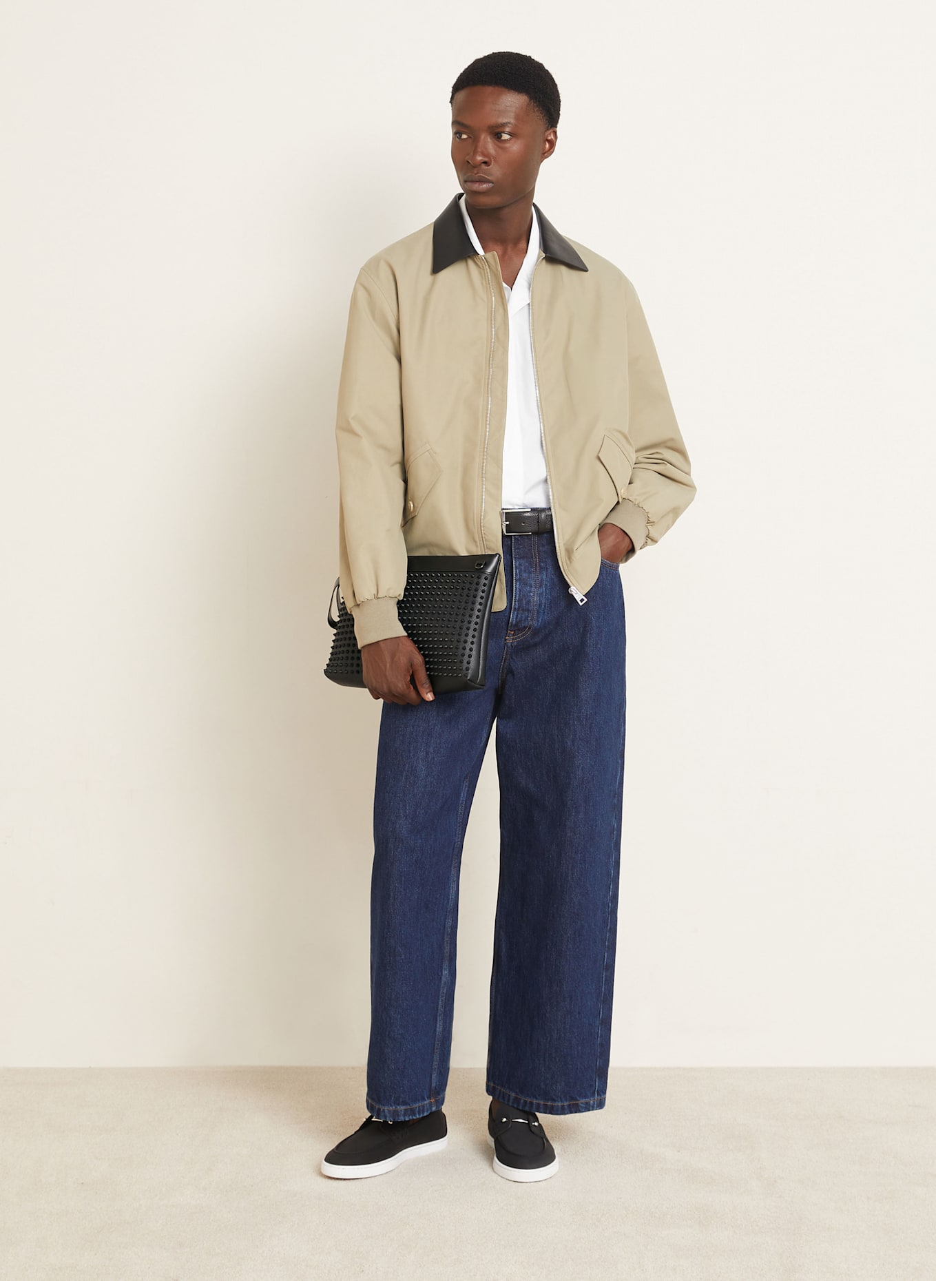 Christian Louboutin Pouch FUNKY with rivets: BLACK