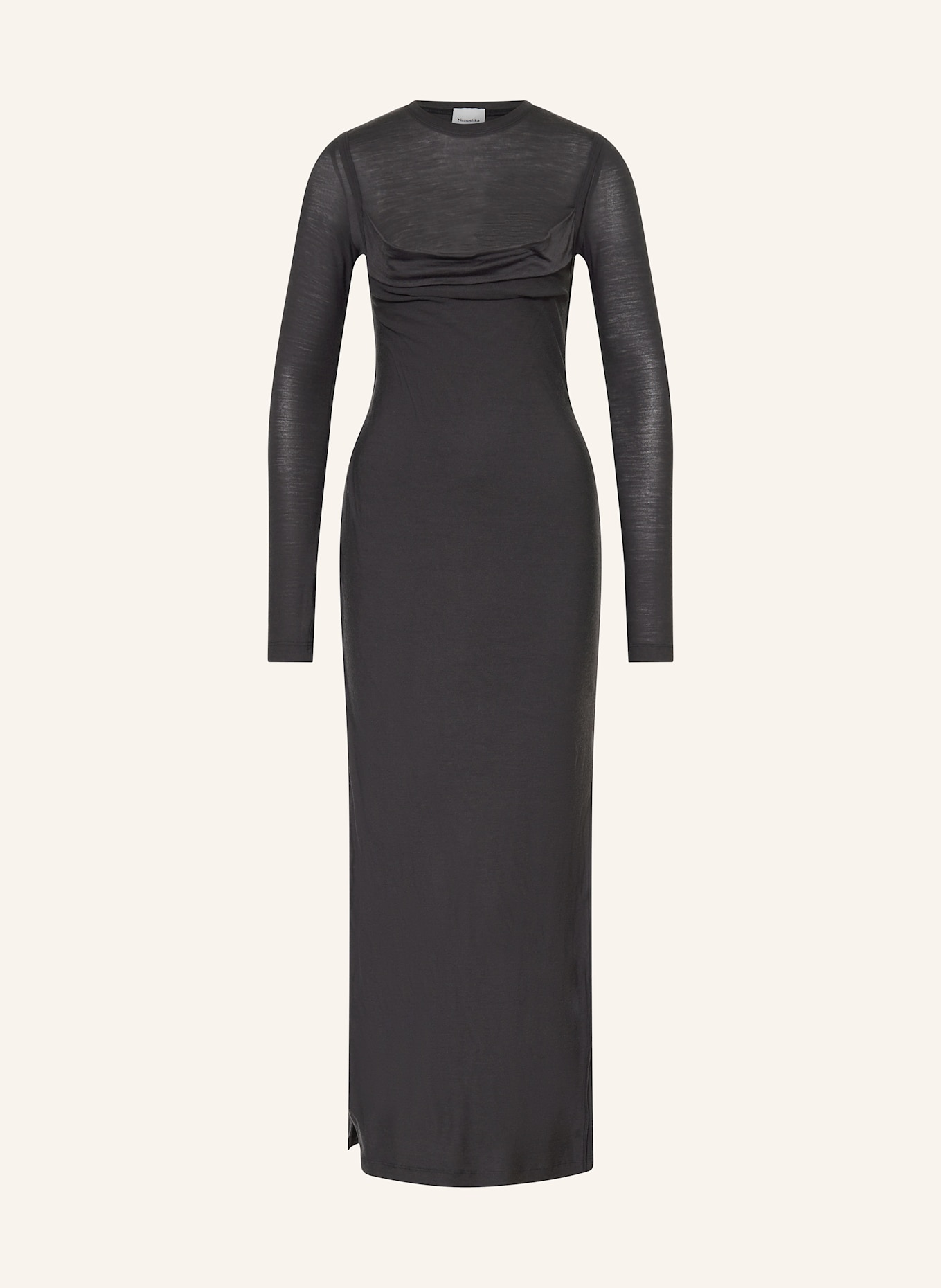 Nanushka Jerseykleid LINORA: DUNKELGRAU