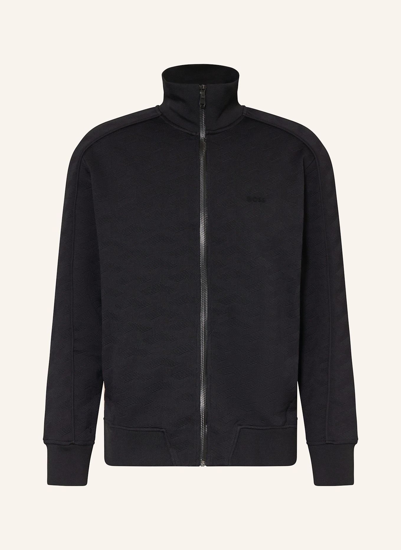 BOSS Sweatjacke MIRROR: SCHWARZ