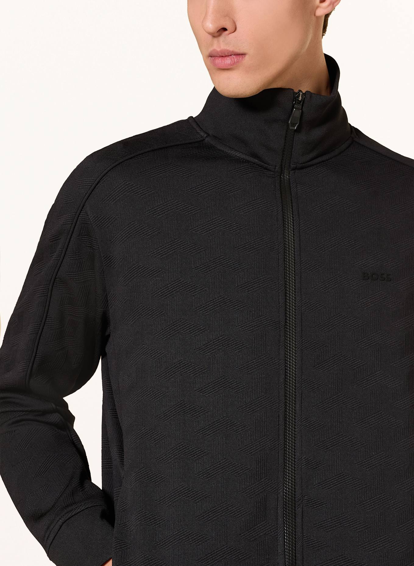 BOSS Sweatjacke MIRROR: SCHWARZ