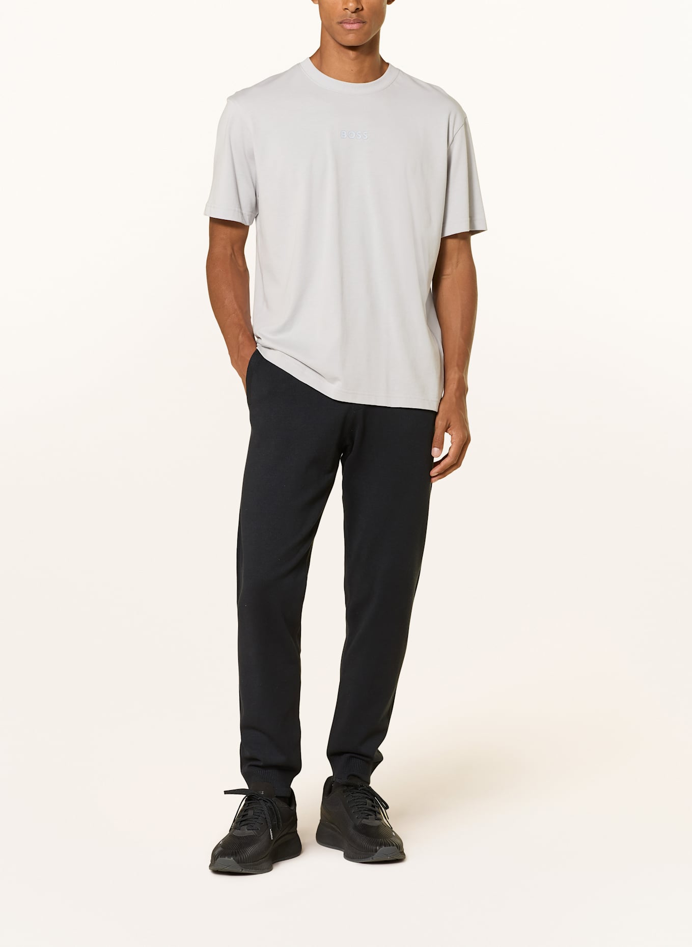 BOSS Sweatpants CIVIC aus Strick: DUNKELBLAU