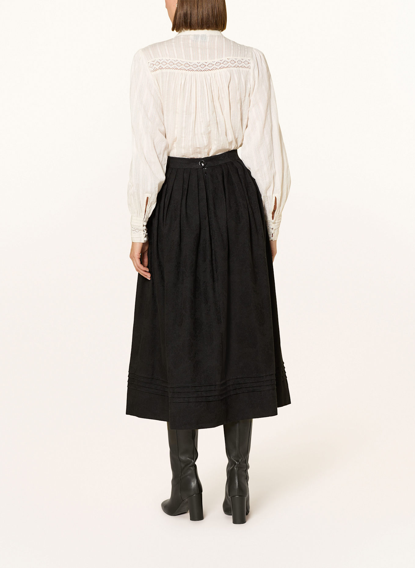 Gottseidank Trachtenrock APPOLONIA mit Leinen: SCHWARZ