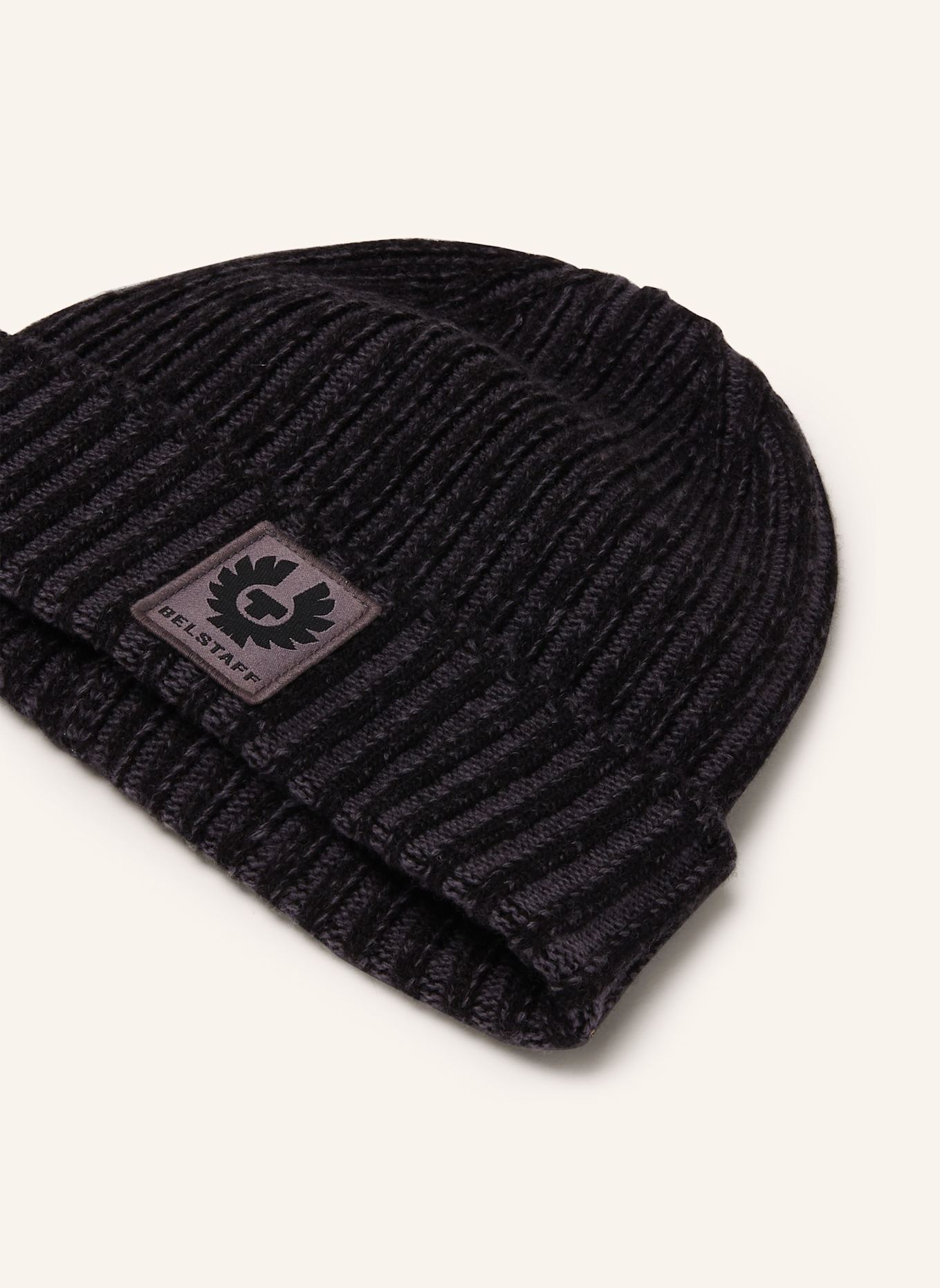BELSTAFF Čepice: ČERNÁ / TMAVĚ ŠEDÁ