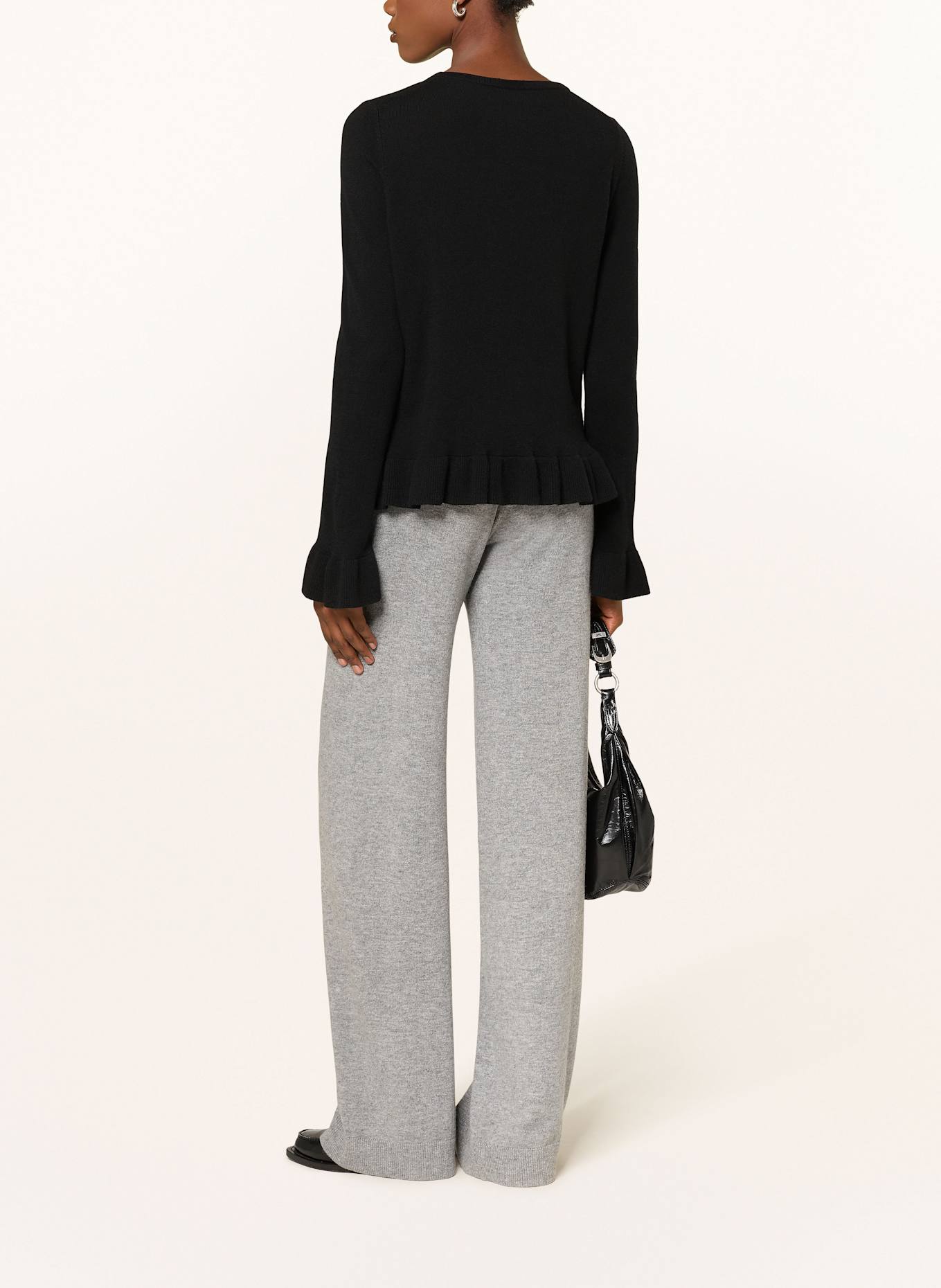 ALLUDE Strickhose mit Cashmere: GRAU