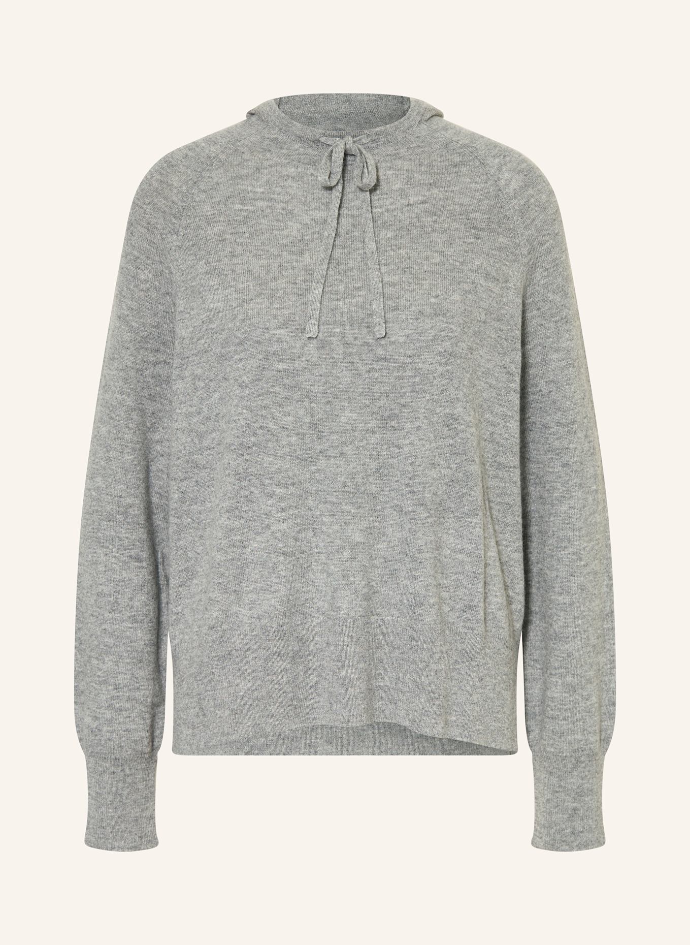 ALLUDE Strick-Hoodie mit Cashmere: GRAU