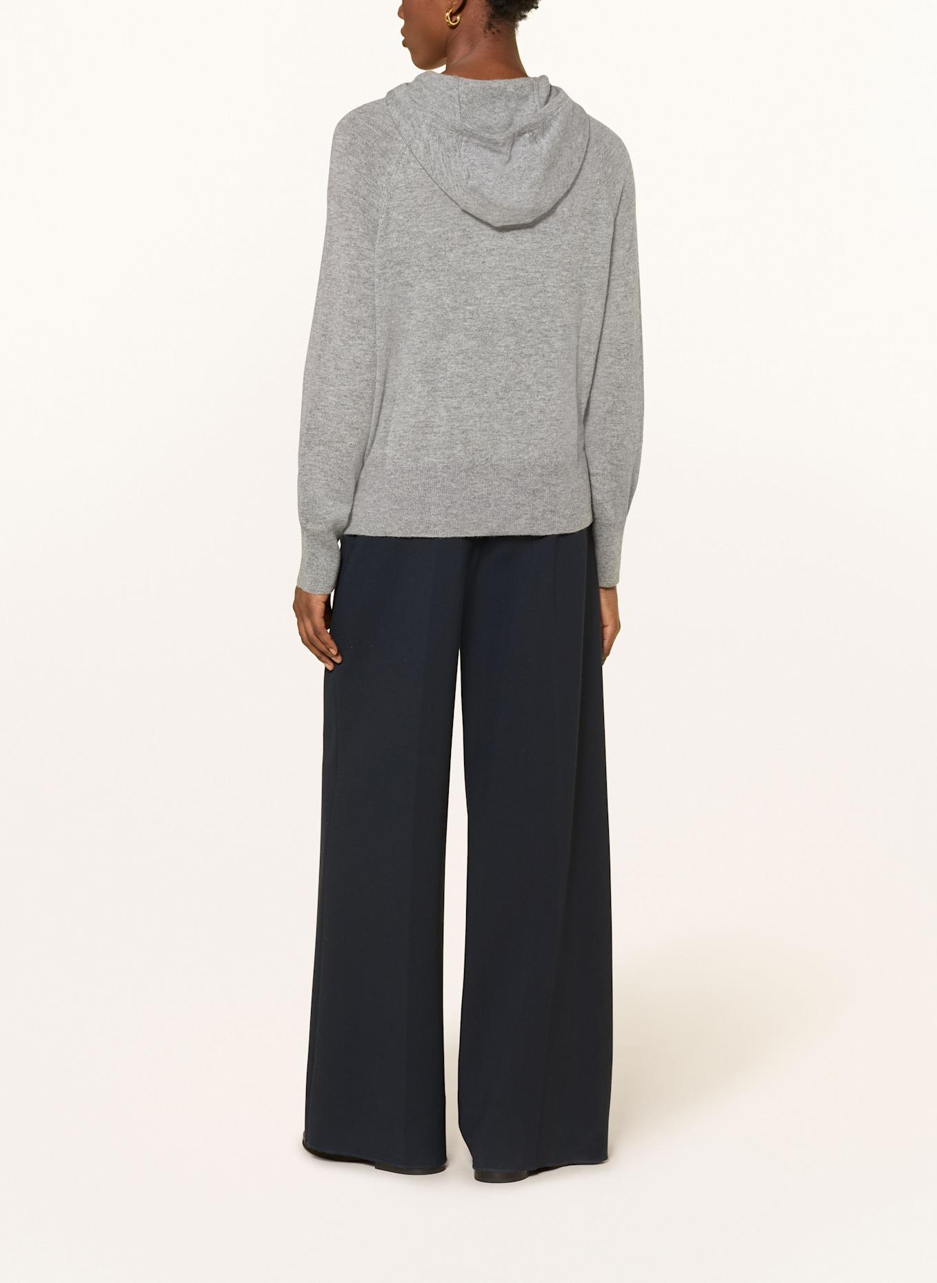 ALLUDE Strick-Hoodie mit Cashmere: GRAU