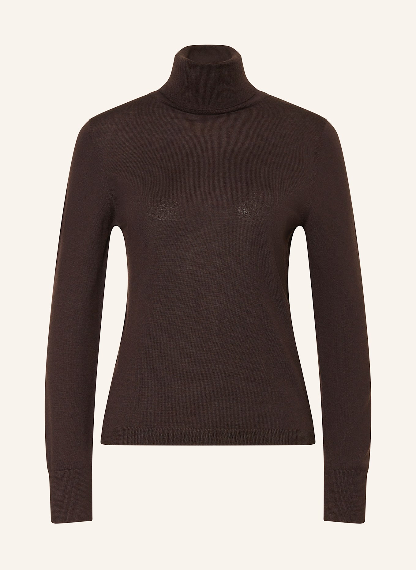 ALLUDE Rollkragenpullover: DUNKELBRAUN