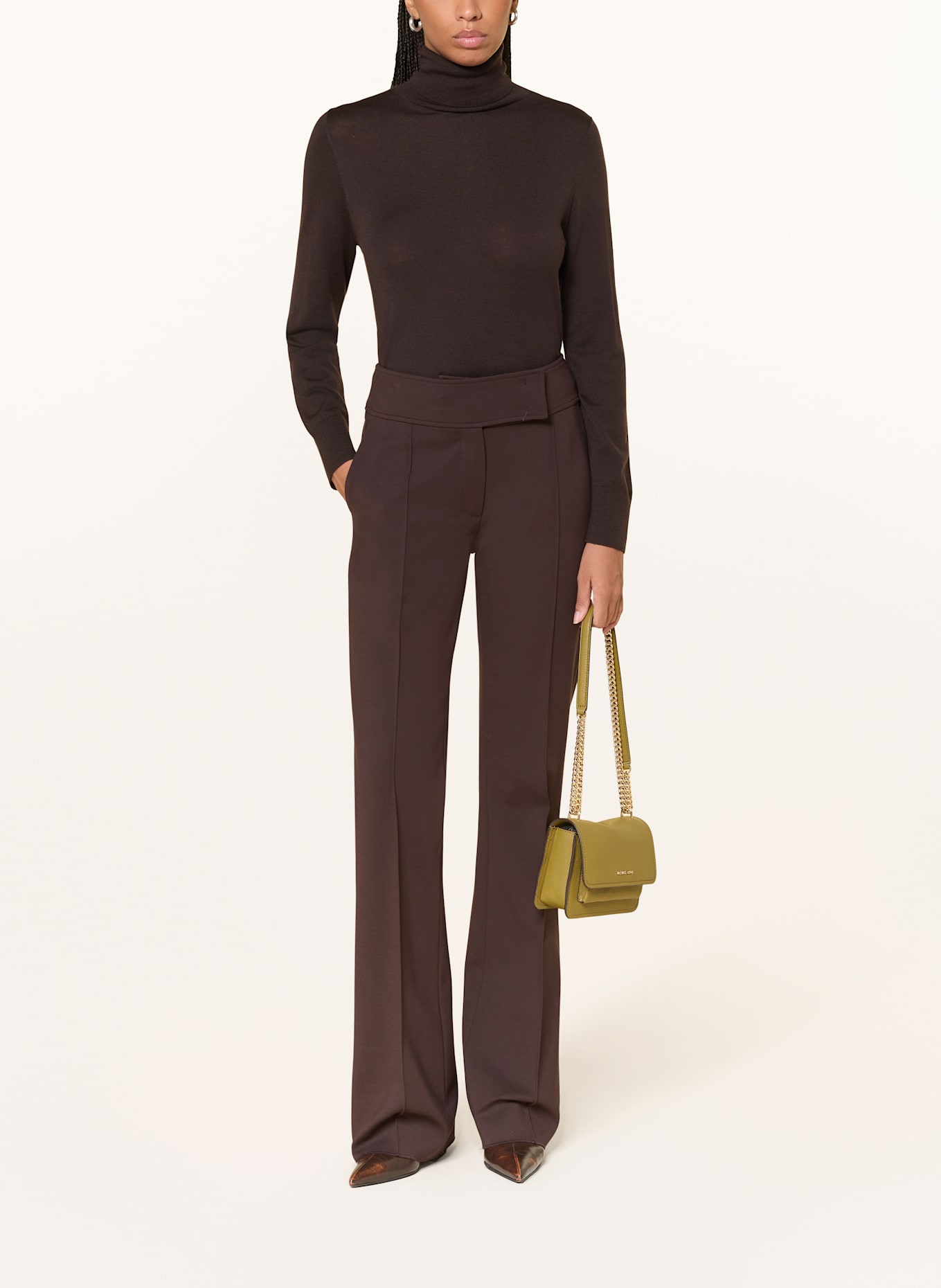 ALLUDE Rollkragenpullover: DUNKELBRAUN