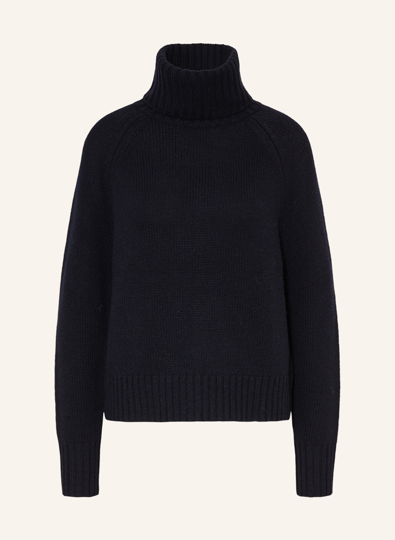 ALLUDE Turtleneck sweater with cashmere: DARK BLUE
