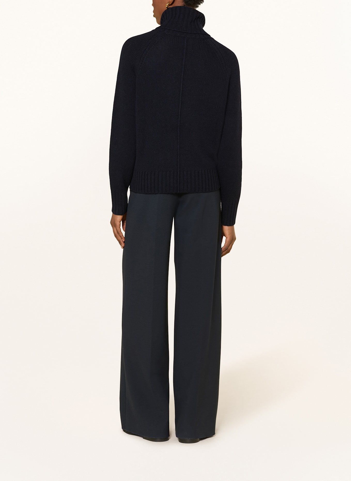 ALLUDE Turtleneck sweater with cashmere: DARK BLUE