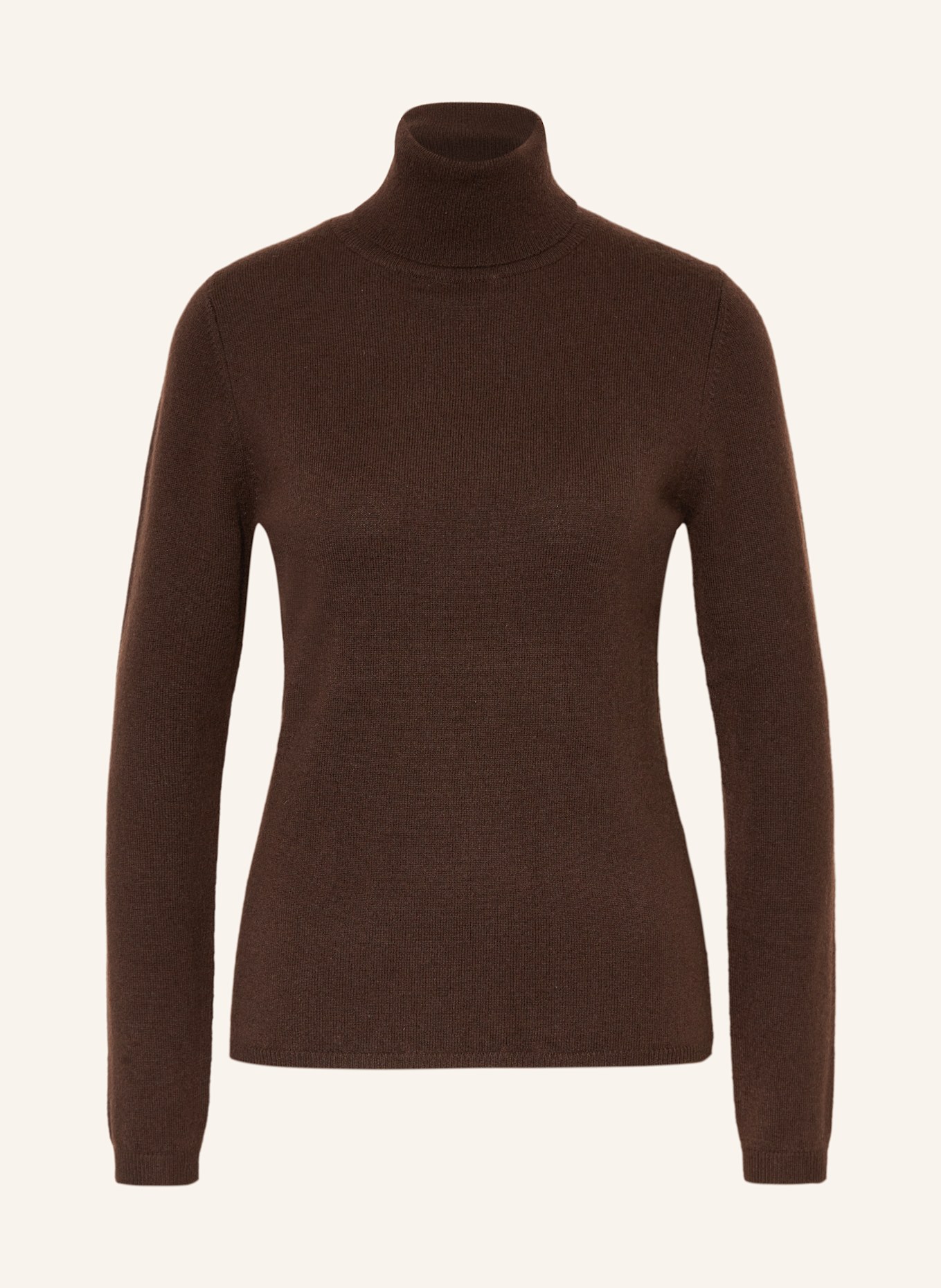 ALLUDE Rollkragenpullover aus Cashmere: DUNKELBRAUN
