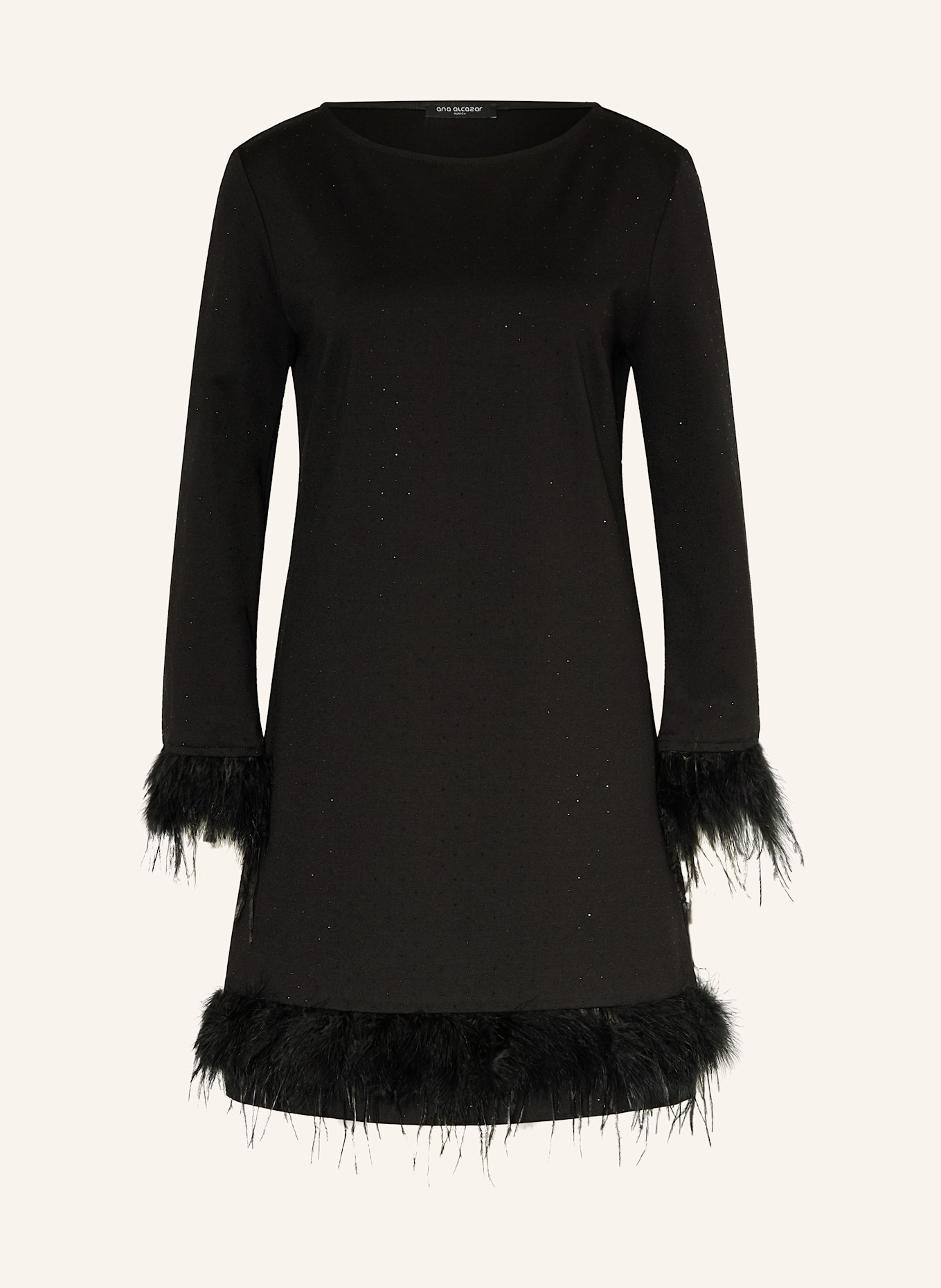 Ana Alcazar Cocktailkleid mit Schmucksteinen: SCHWARZ
