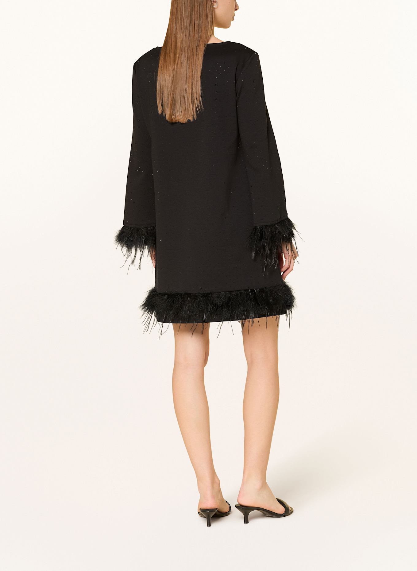 Ana Alcazar Cocktailkleid mit Schmucksteinen: SCHWARZ